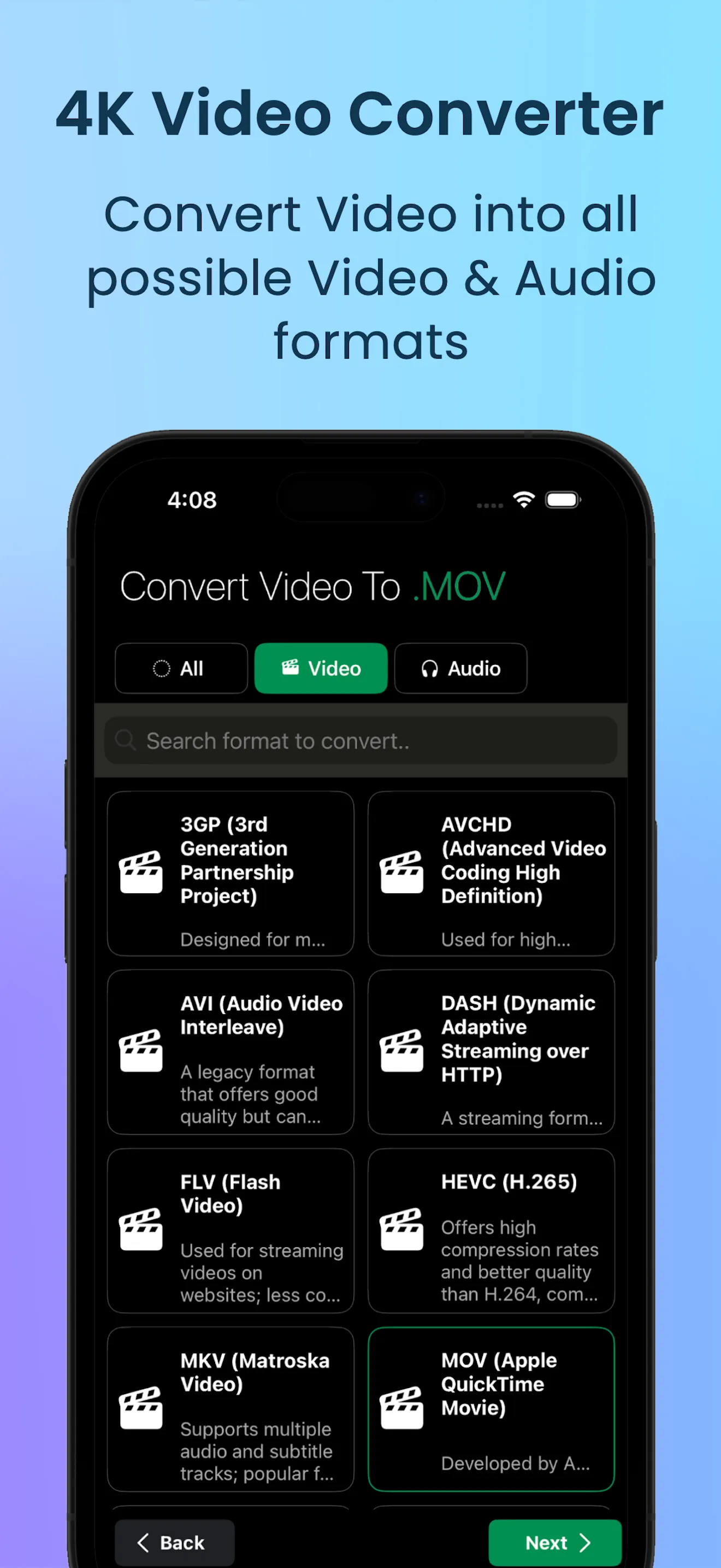 Video Converter - 4K MP4 MP3 iphone screenshot 3