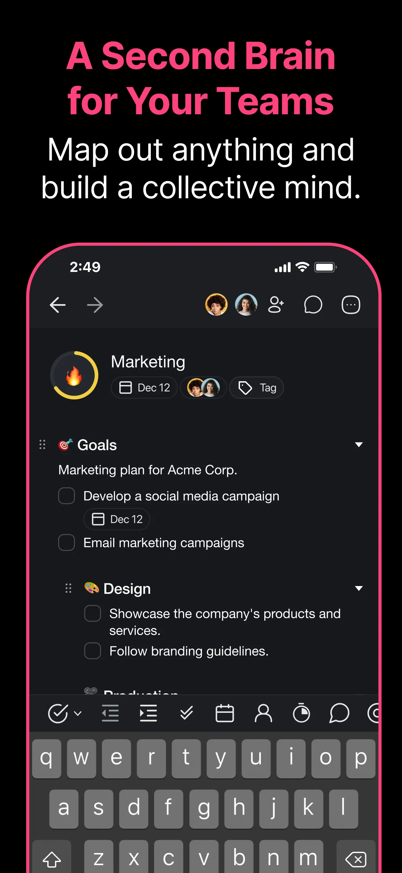 Taskade - AI Agents, Chat Bots iphone screenshot 2