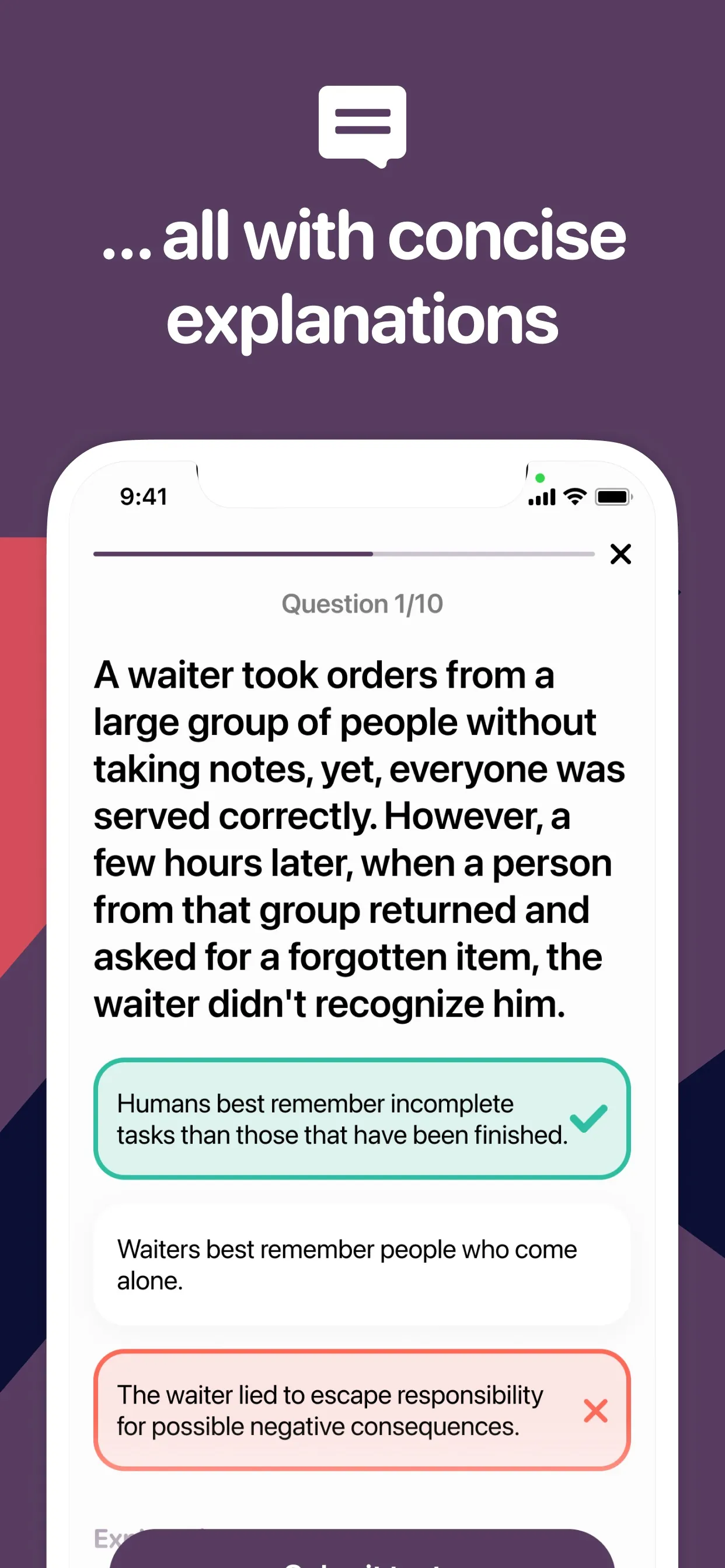 LSAT Prep iphone screenshot 3