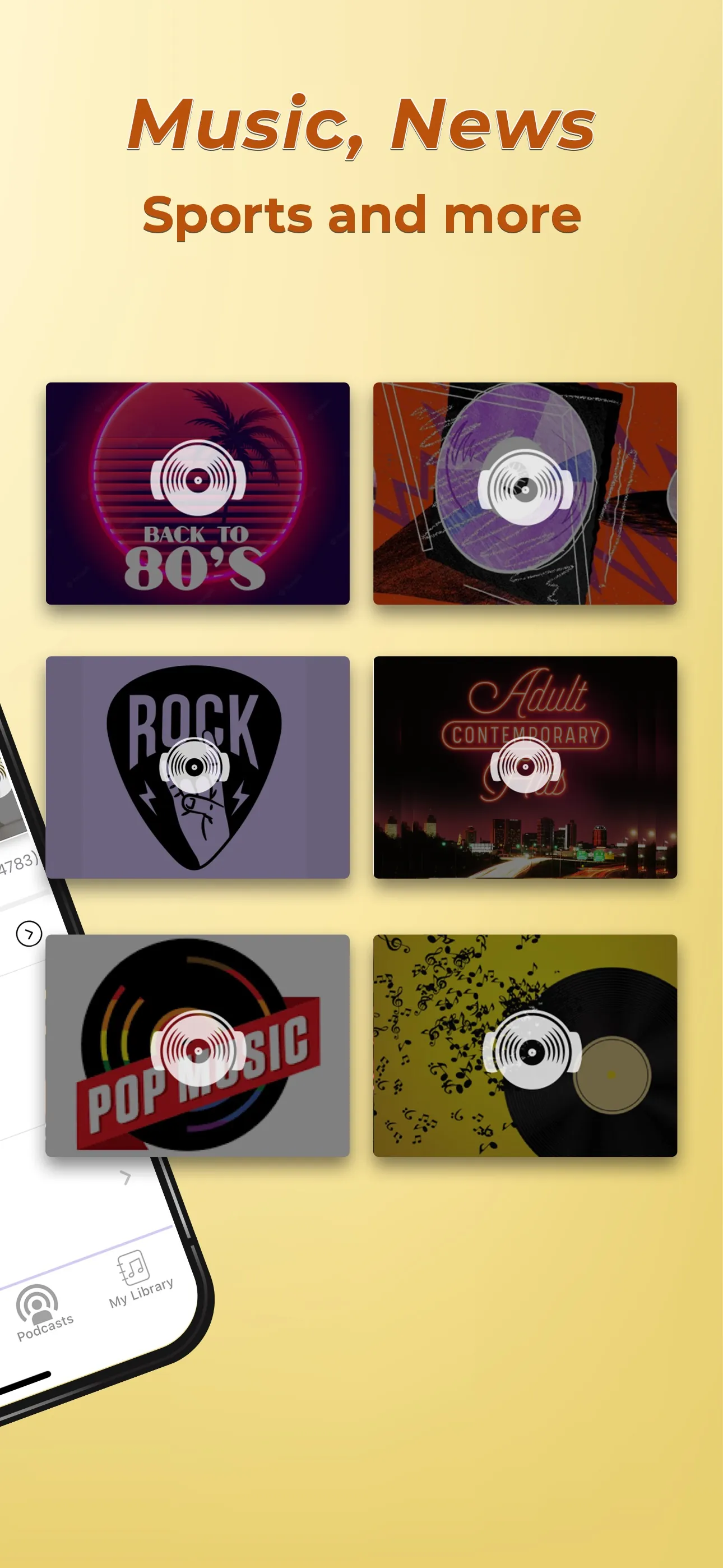 Radio FM: Music, News & Sports iphone screenshot 2