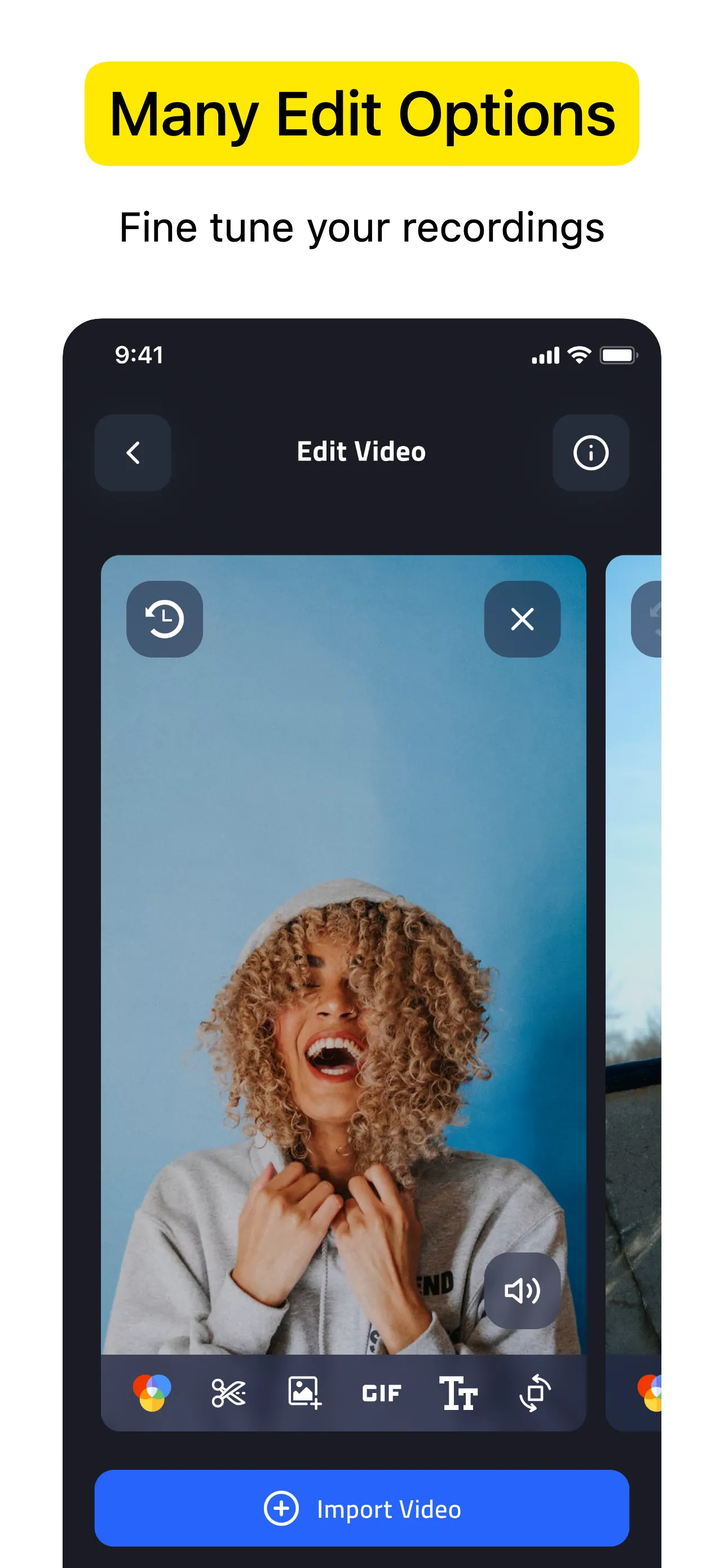 VideoCam+ Video Recorder Edit iphone screenshot 3