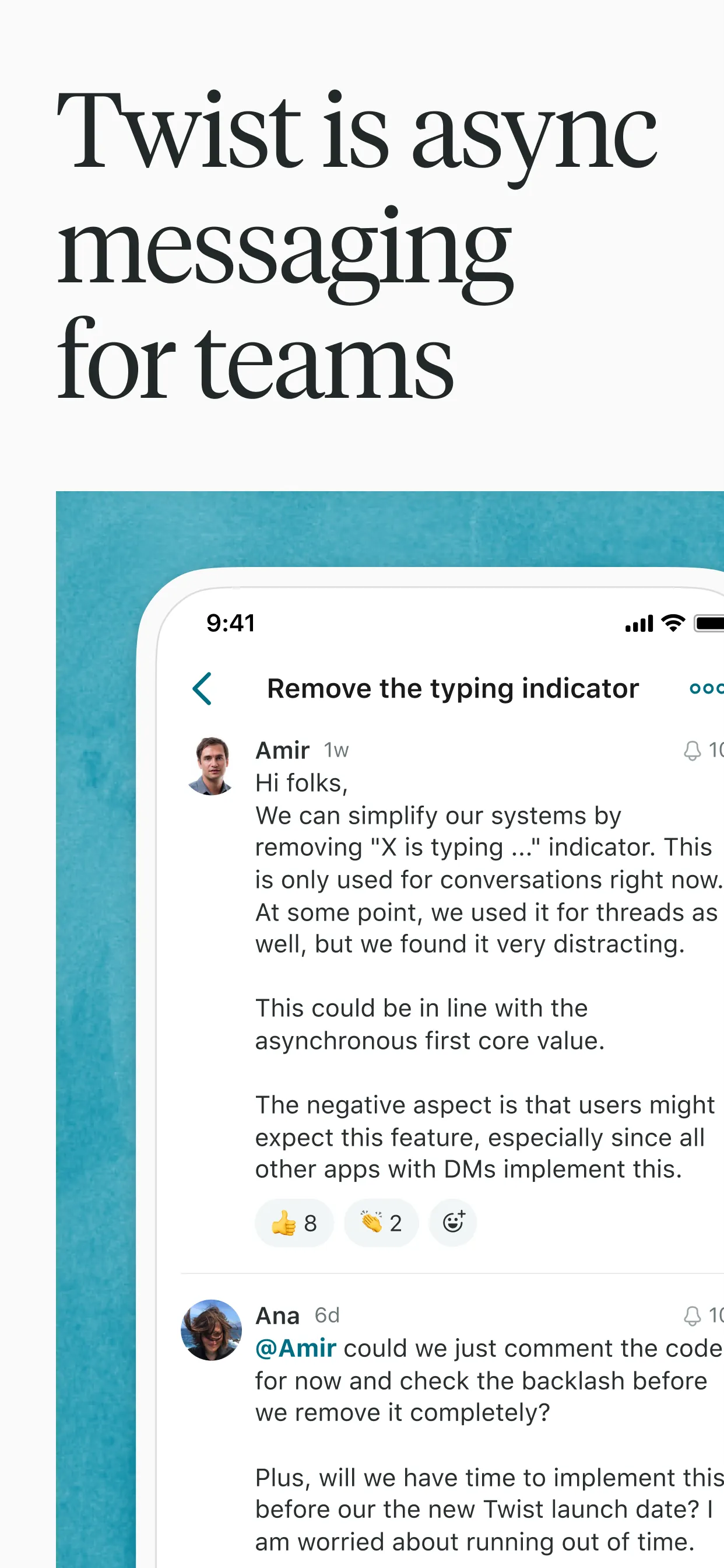 Twist: Organized Messaging iphone screenshot 1