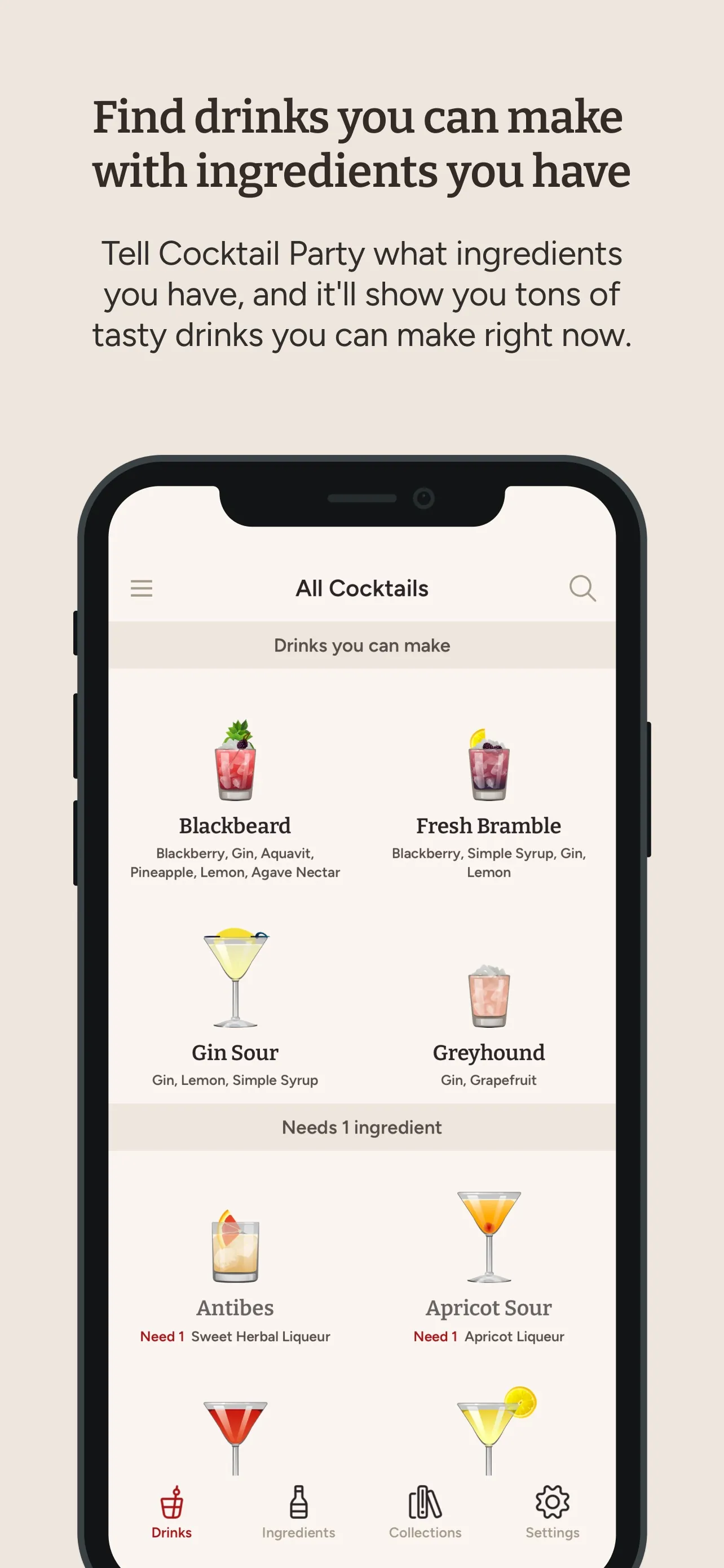 Cocktail Party: Drink Recipes iphone screenshot 1