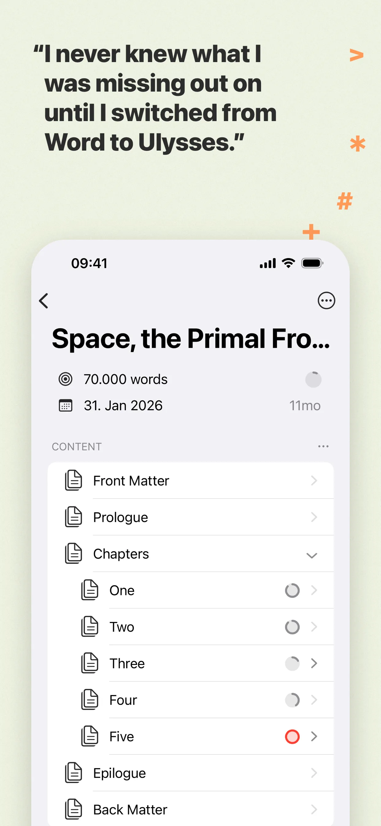 Ulysses: Writing App iphone screenshot 2