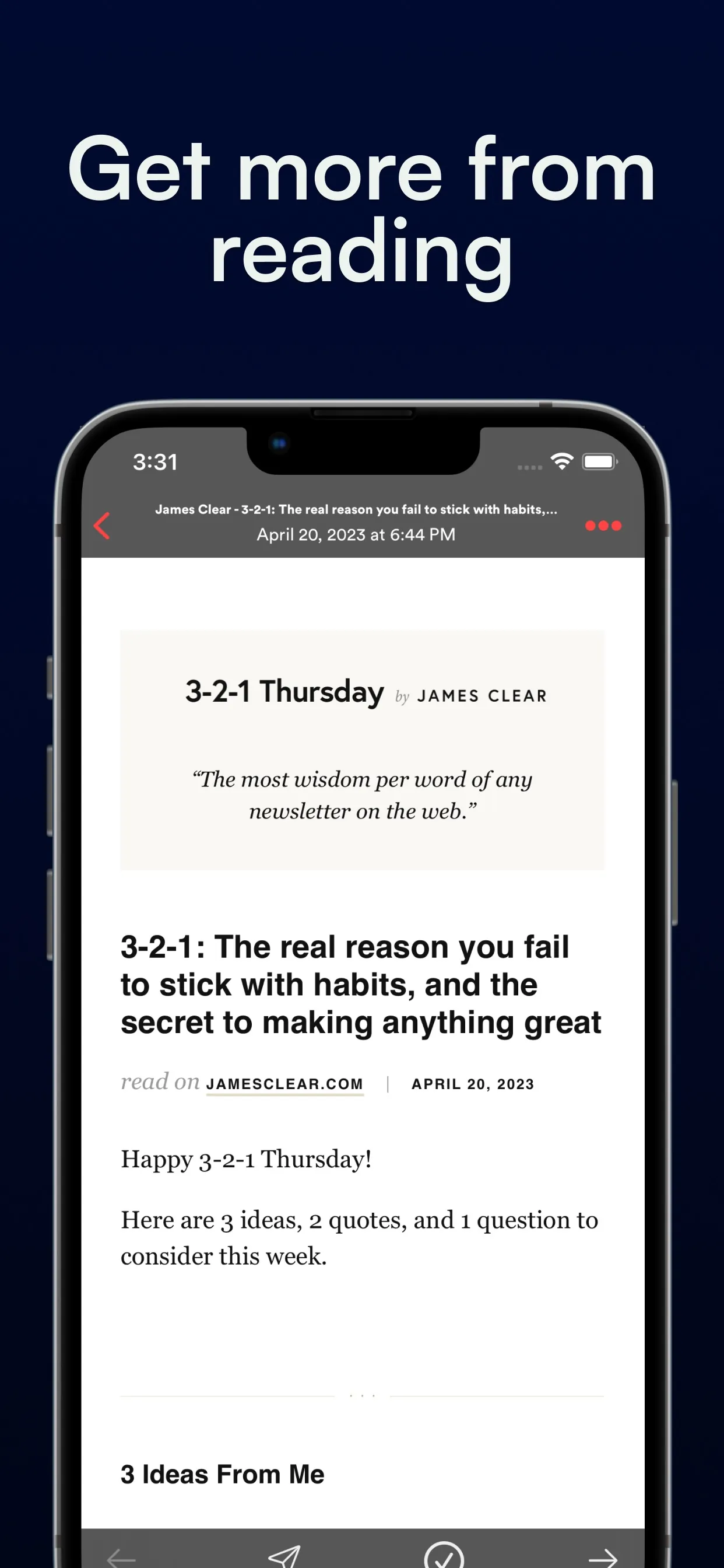 Newsletter Reader by Meco iphone screenshot 2