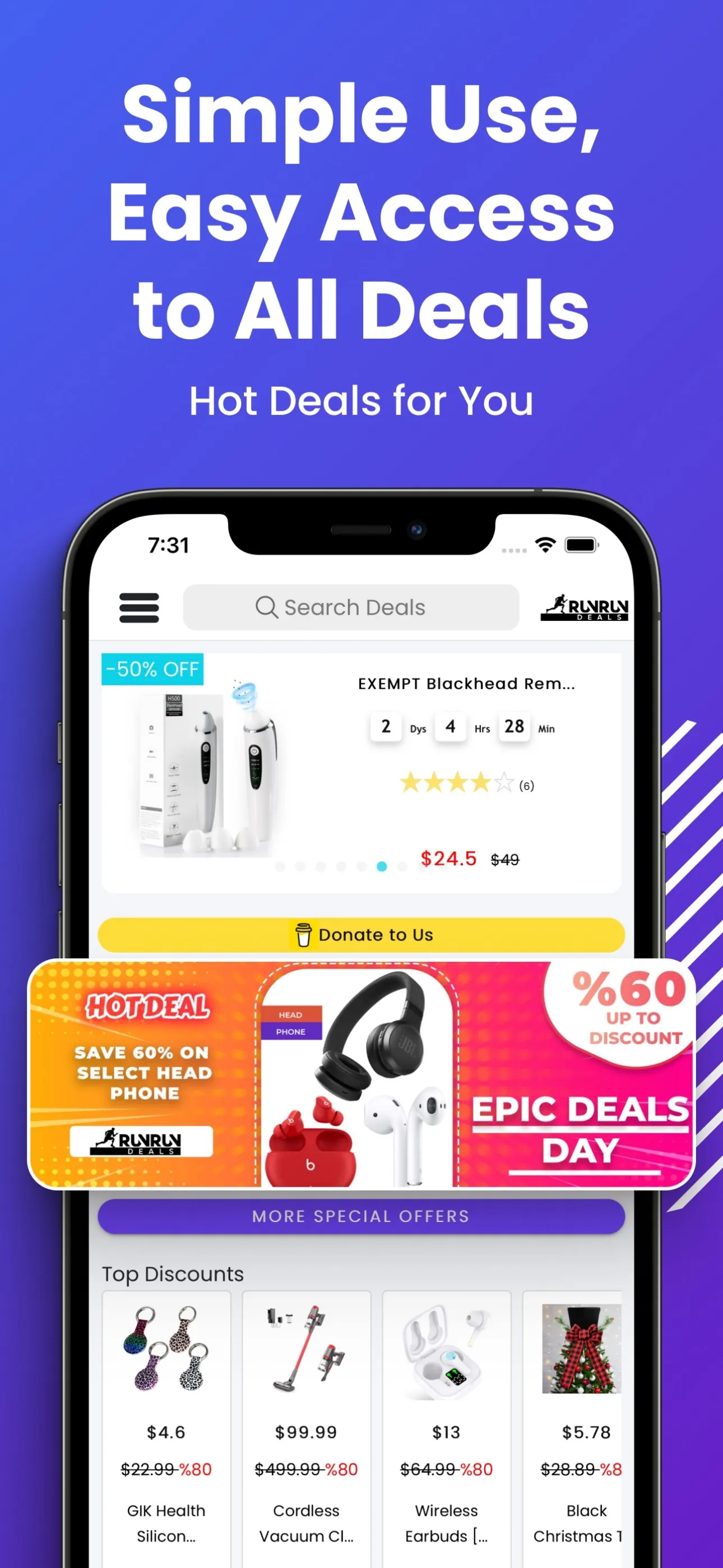 Run Run Deals – Coupons & Deal iphone screenshot 1