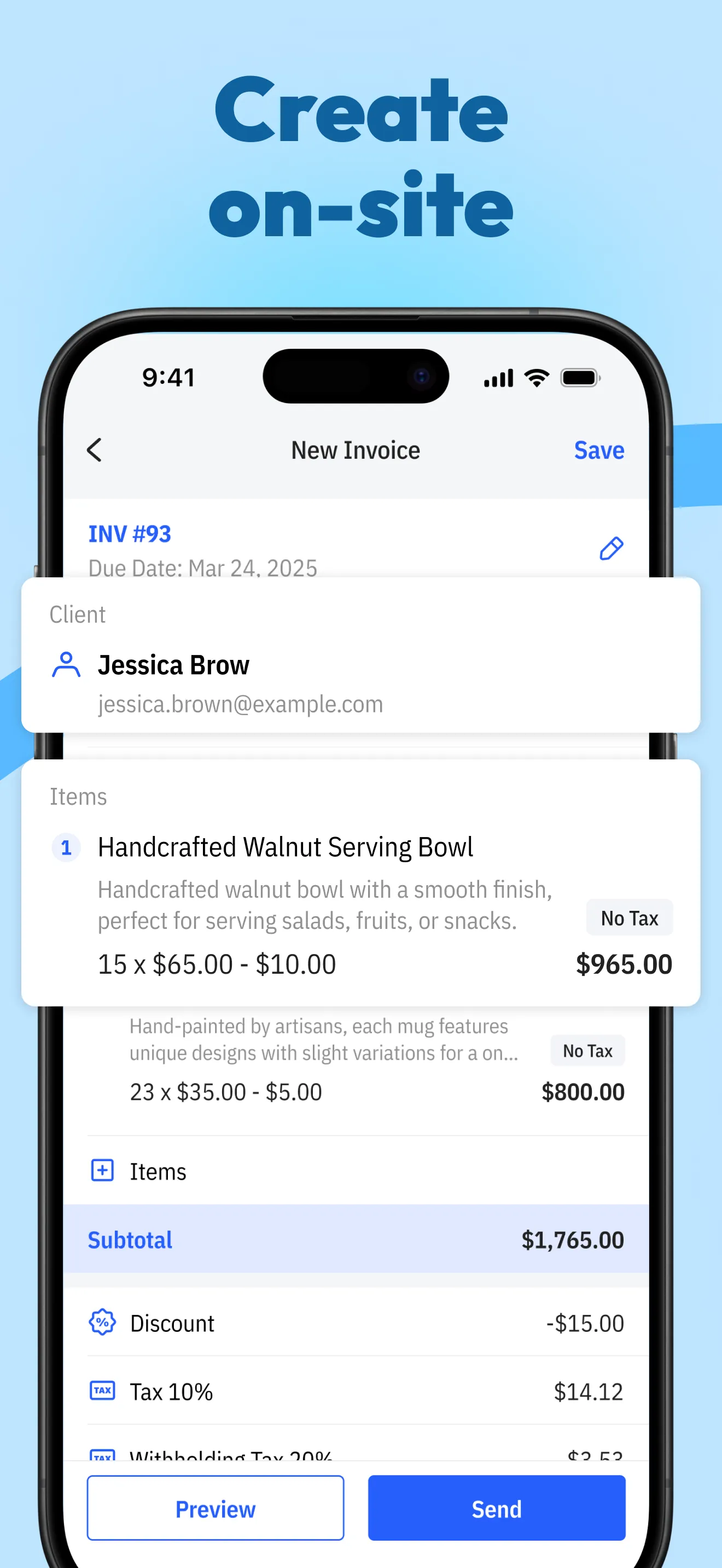 Tiny Invoice - Invoice Maker iphone screenshot 3