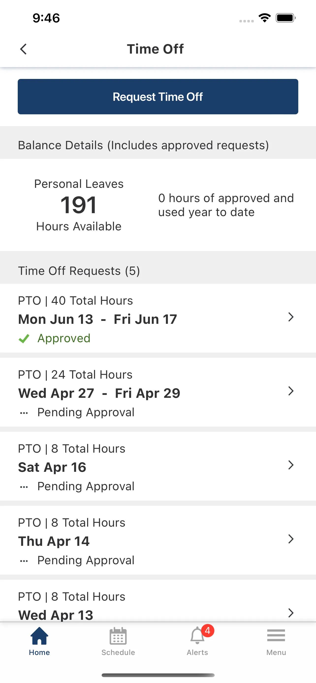 Paycor Mobile iphone screenshot 4