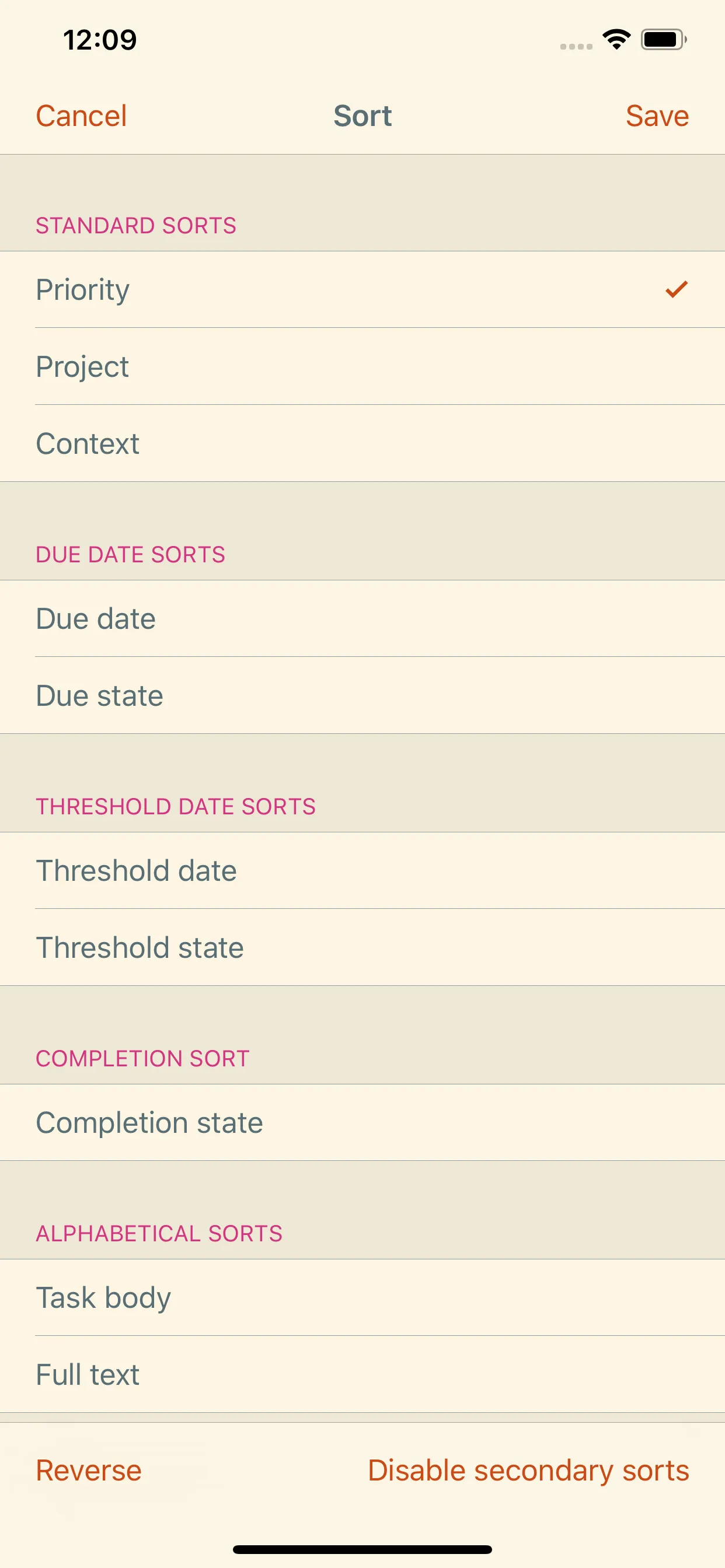 SwiftoDo for todo.txt iphone screenshot 2
