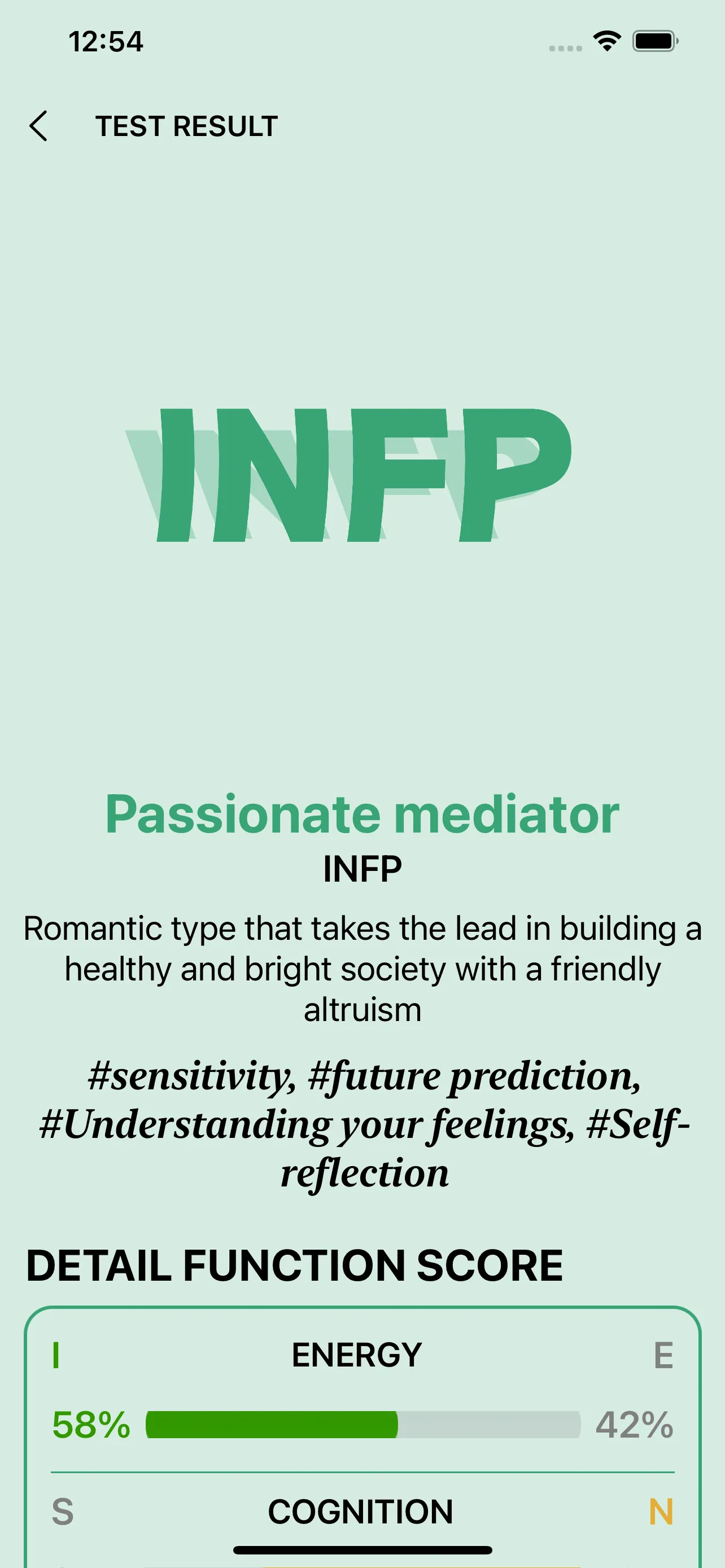 16 Personalities Test iphone screenshot 3