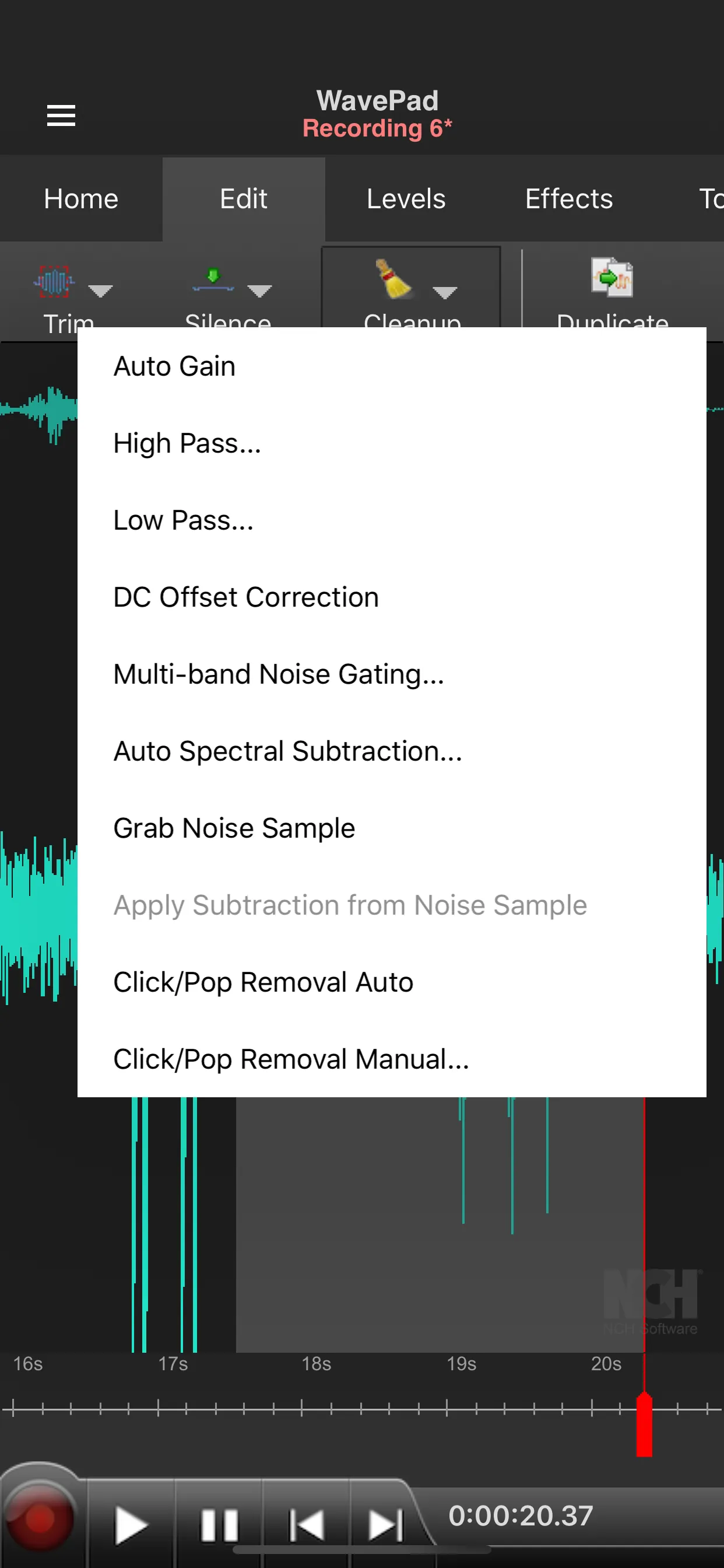 WavePad Music and Audio Editor iphone screenshot 2