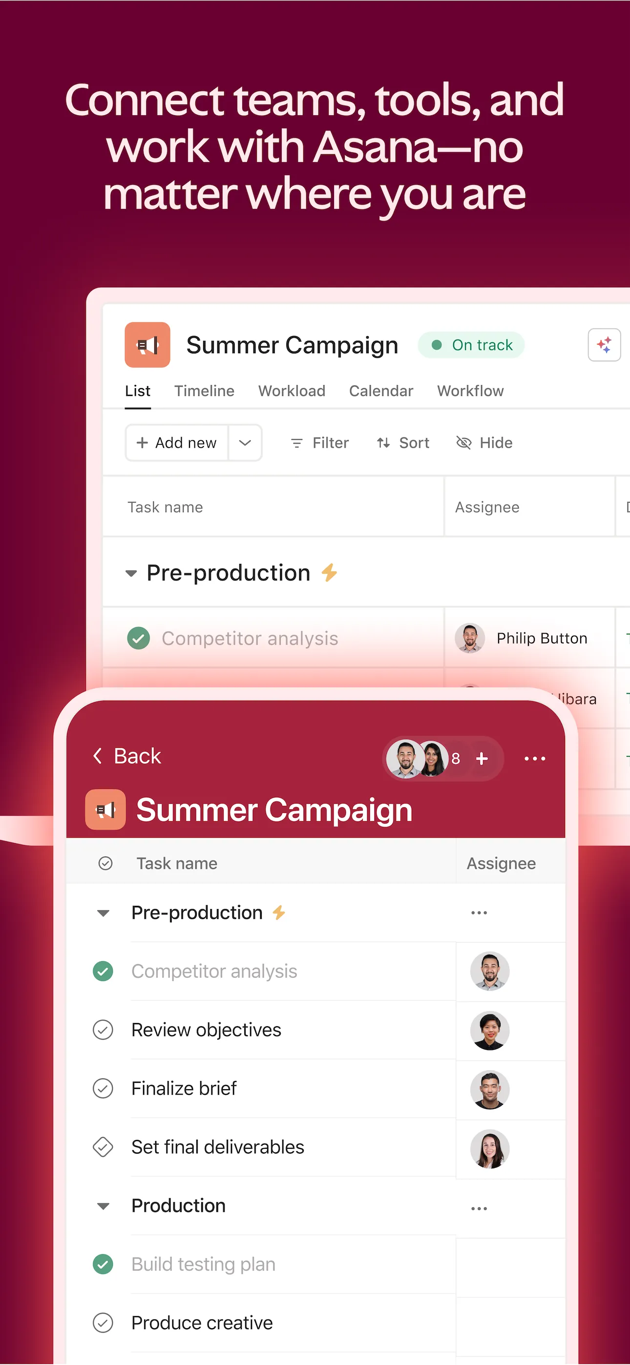 Asana: Where work connects iphone screenshot 1