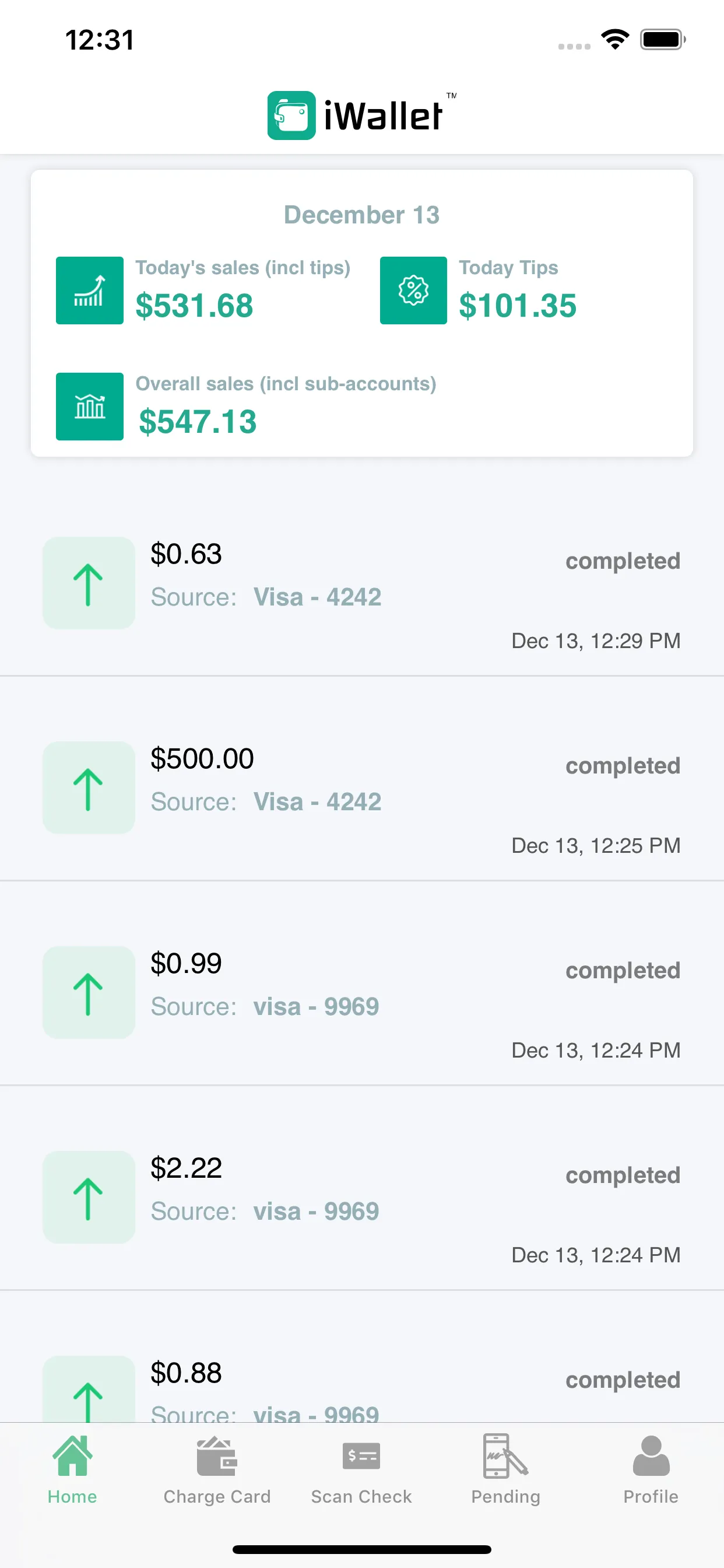 iWallet iphone screenshot 1