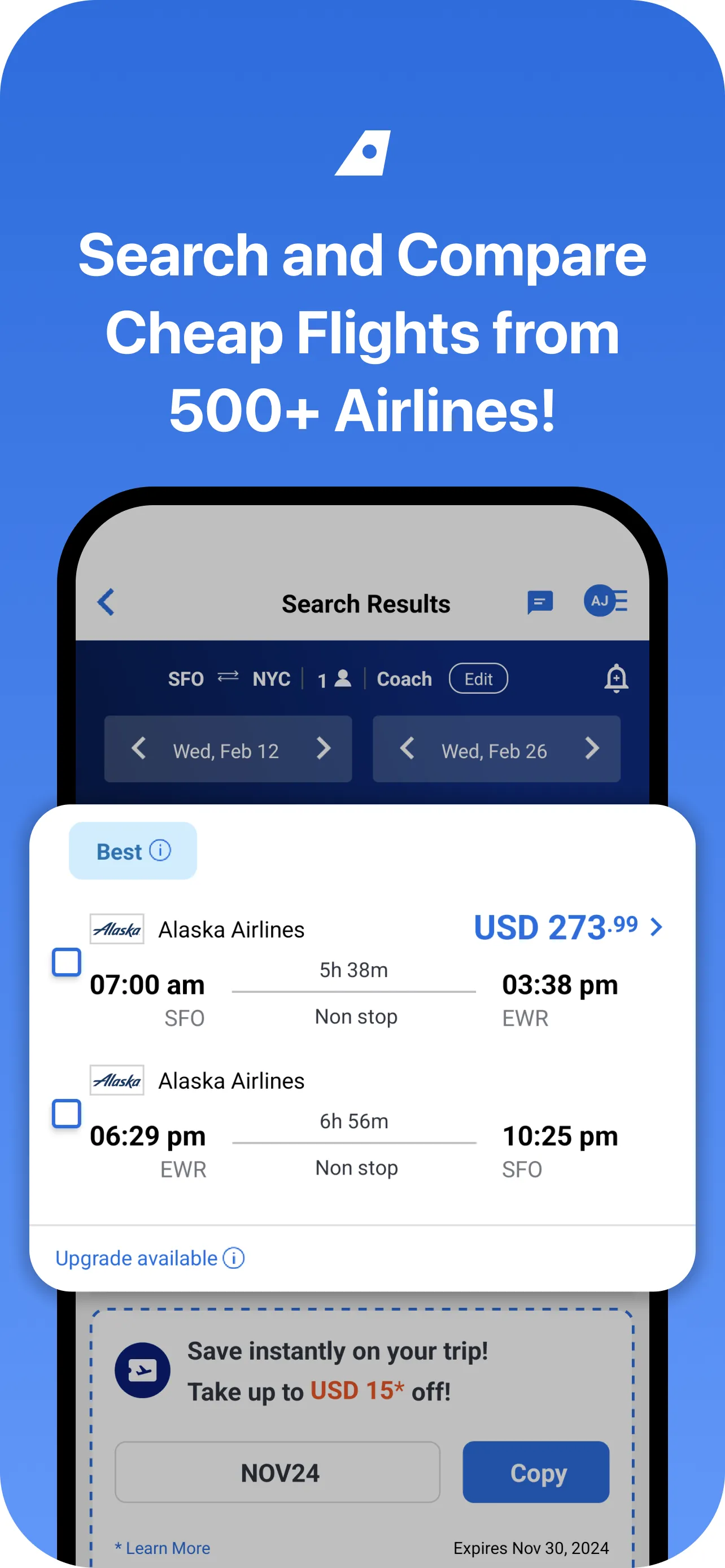 CheapOair: Cheap Flight Deals iphone screenshot 3