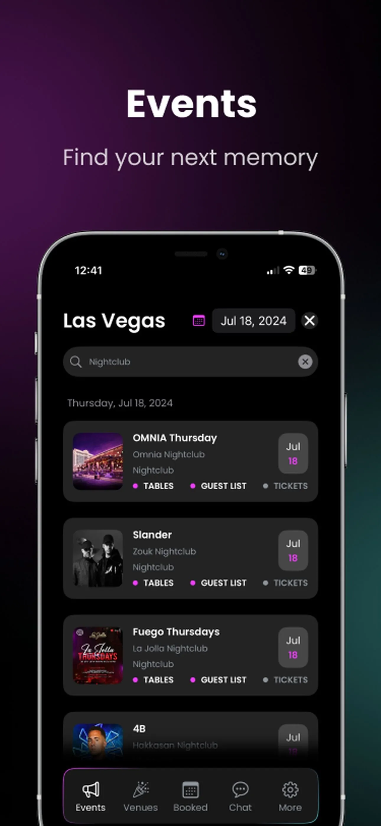 Initiate NightLife iphone screenshot 2