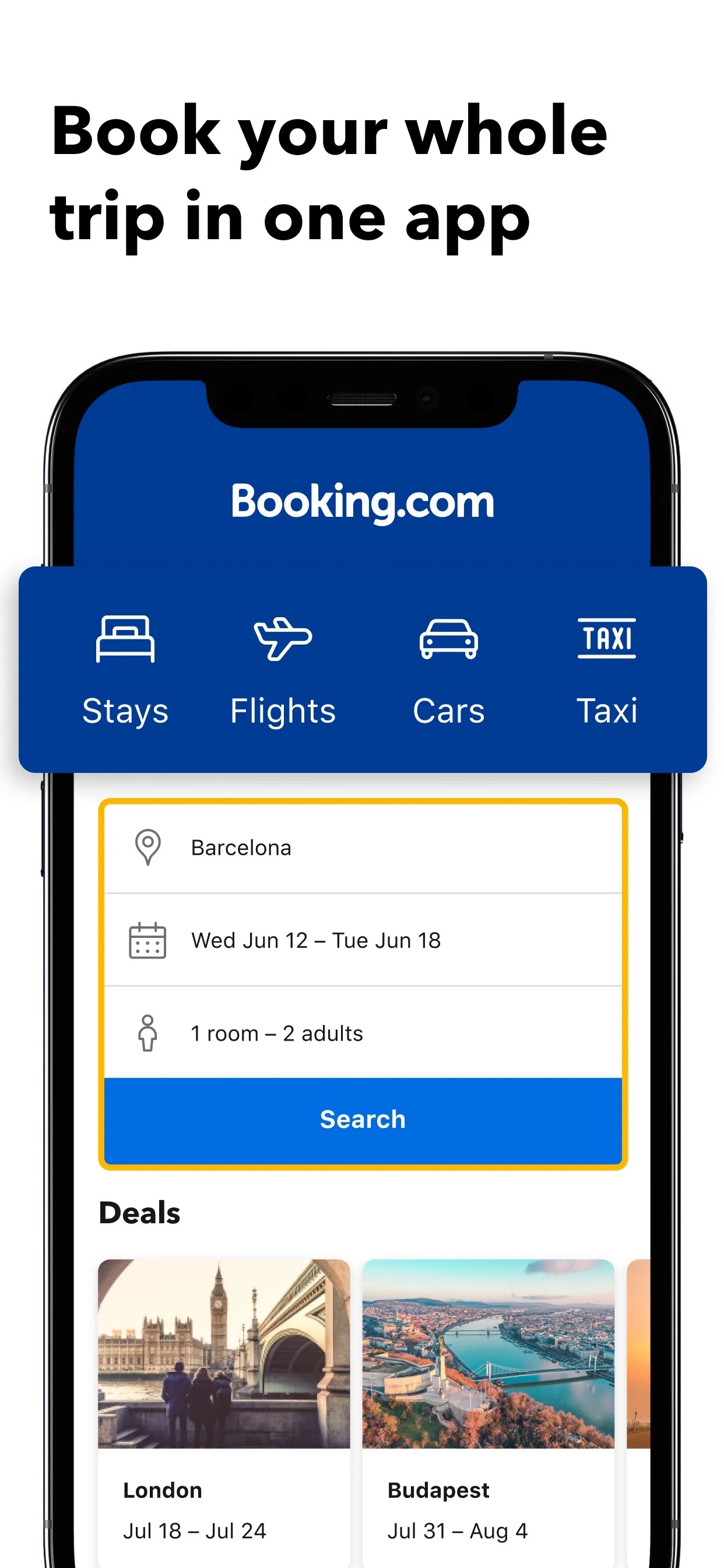 Booking.com: Hotels & Travel iphone screenshot 1