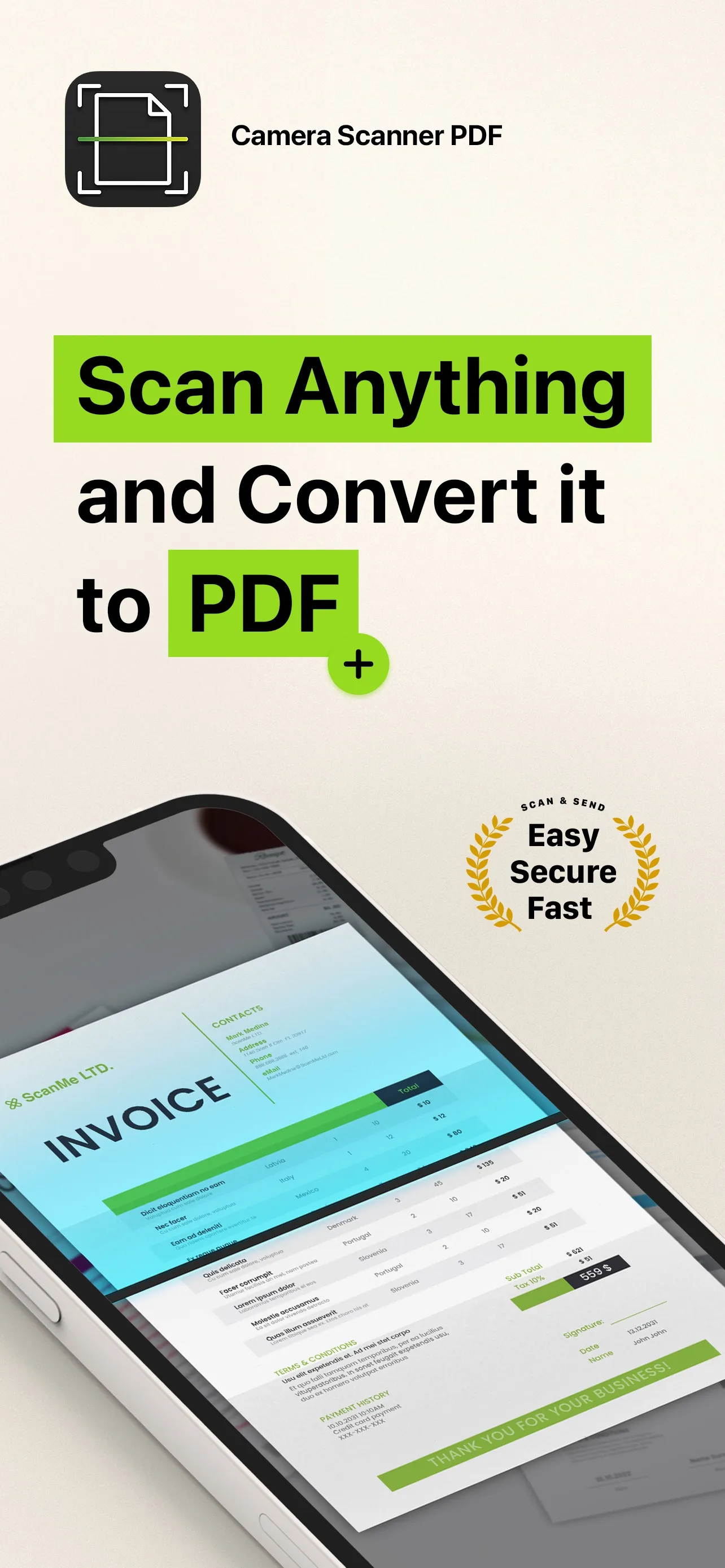 Camera Scanner - PDF iphone screenshot 2