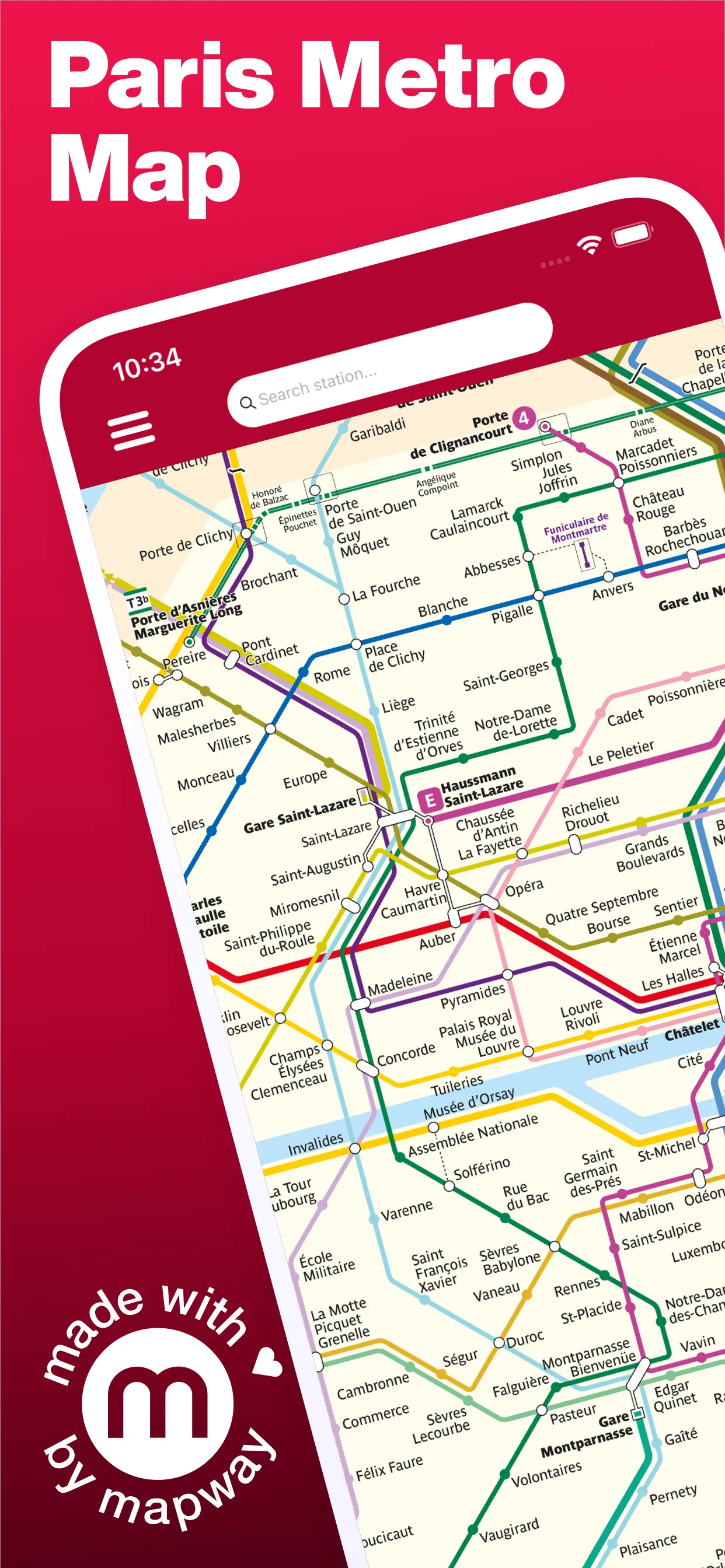 Paris Metro Map and Routes iphone screenshot 1