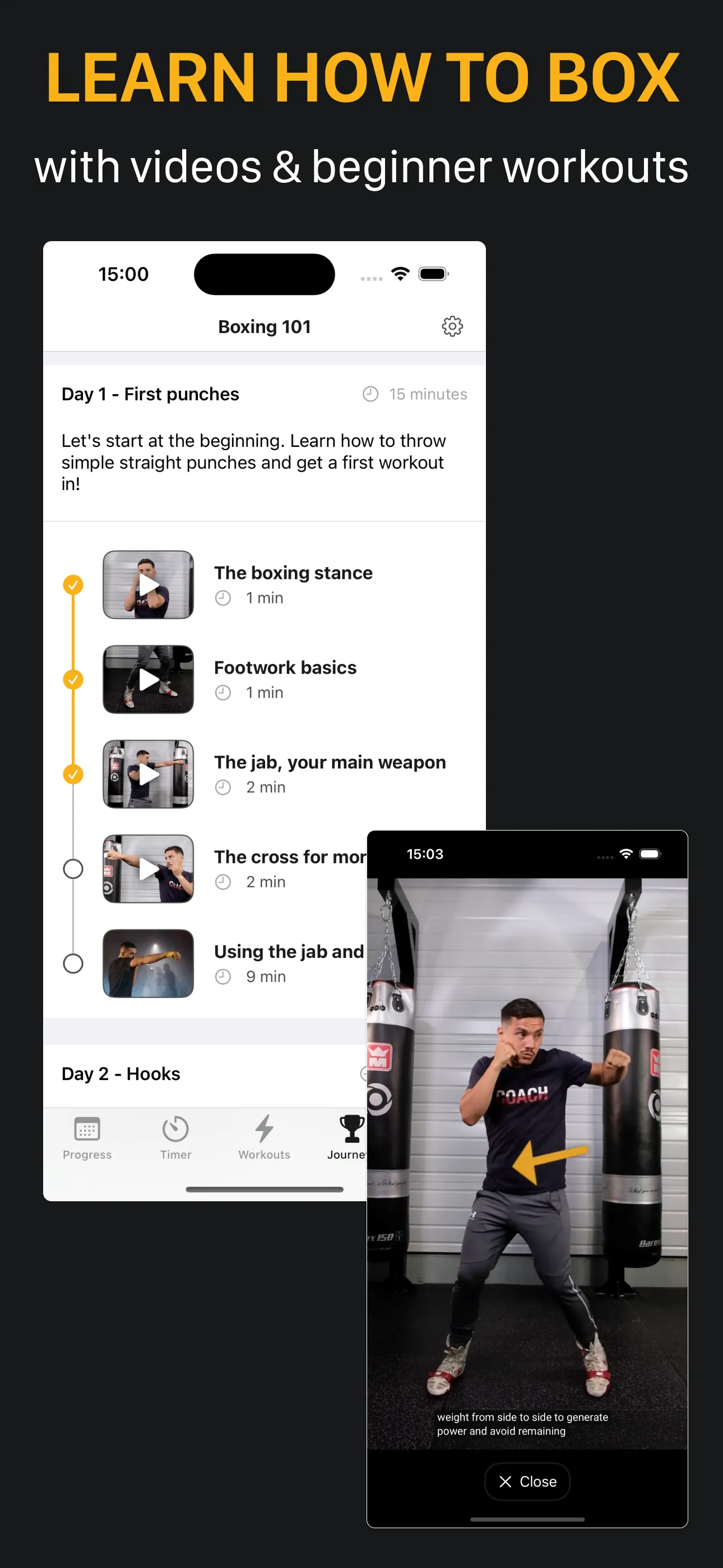 Shadow Boxing Workout App iphone screenshot 3