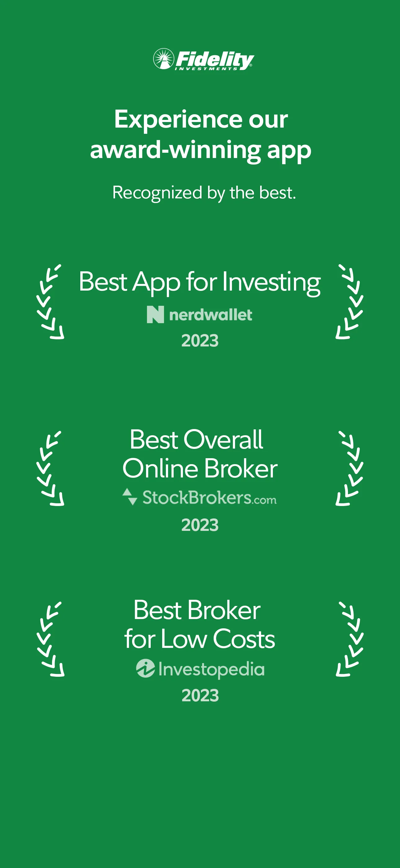 Fidelity Investments iphone screenshot 1