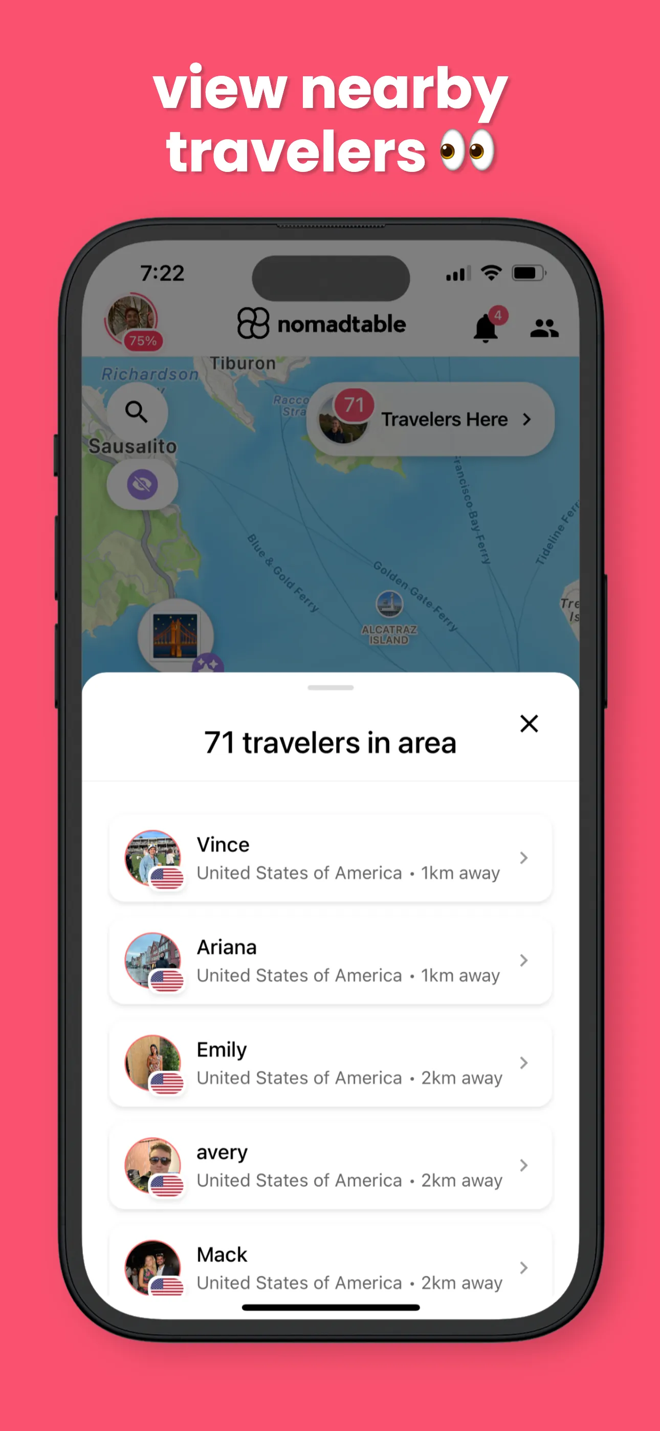 Nomadtable: Solo Travel App iphone screenshot 4