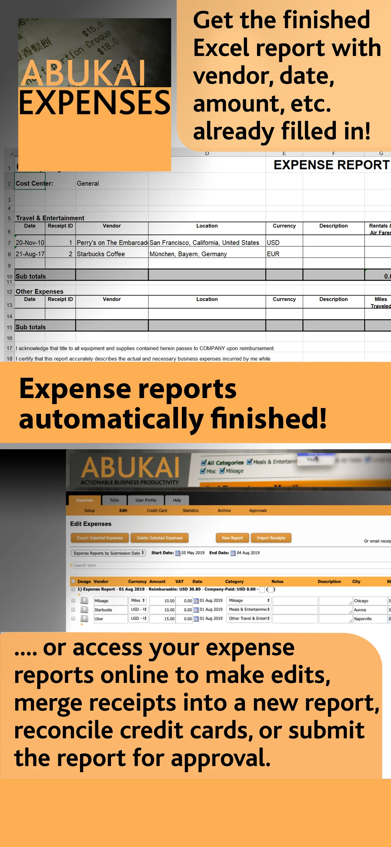 ABUKAI Expense Reports Receipt iphone screenshot 3
