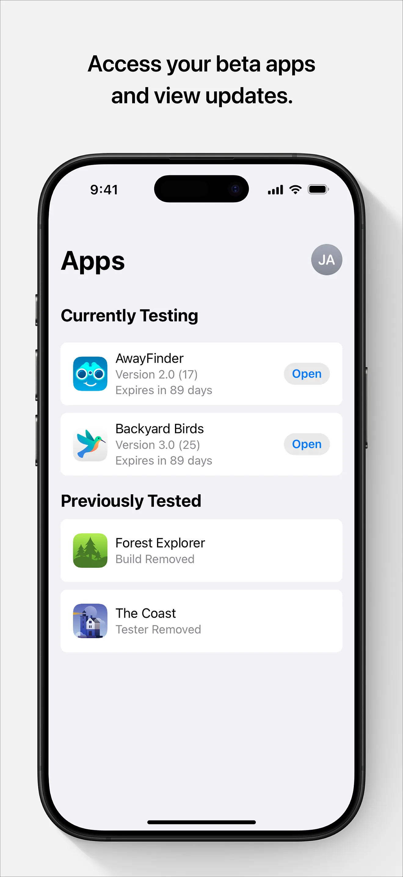 TestFlight iphone screenshot 1