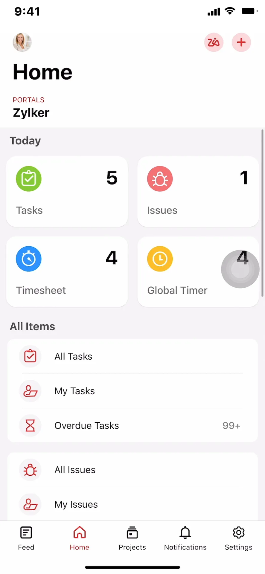 Zoho Projects Work Management iphone screenshot 1