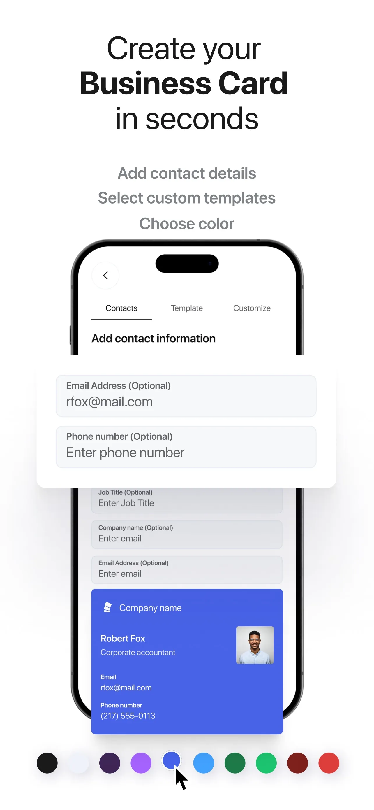 bCard: Digital Business Card iphone screenshot 6
