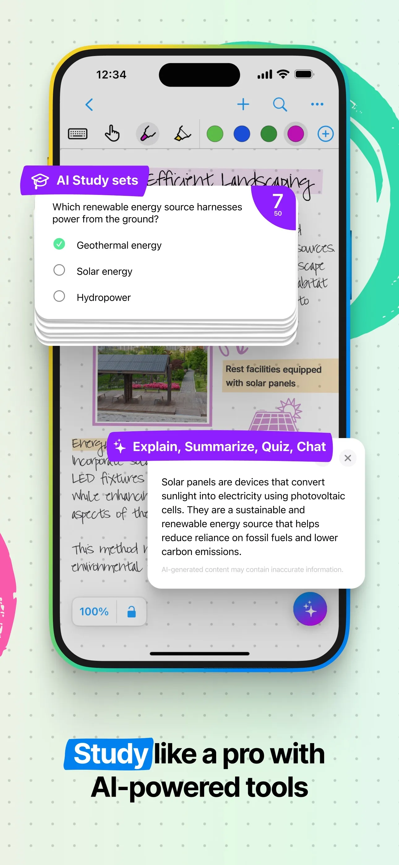 Nebo: Note Taking for Students iphone screenshot 2