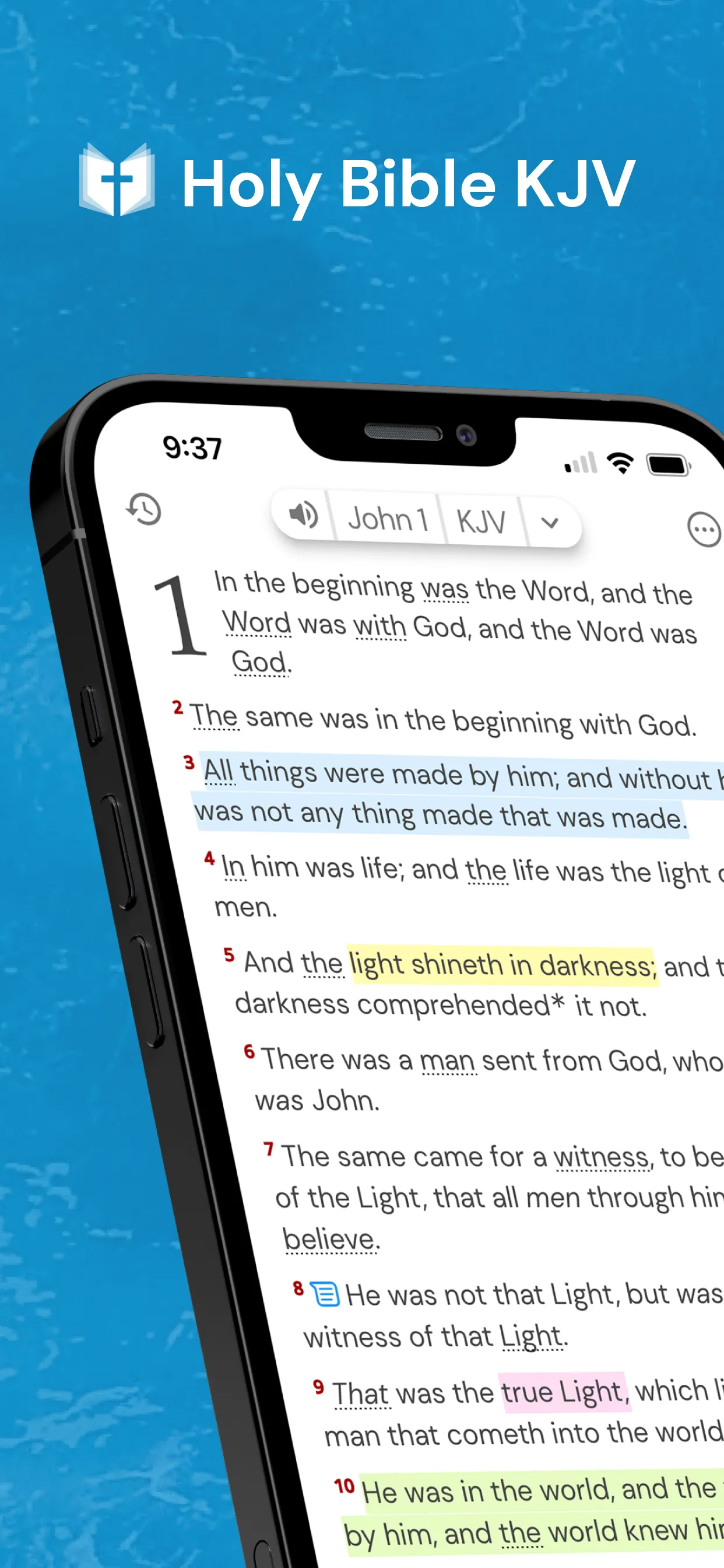 Holy Bible King James + Audio iphone screenshot 1