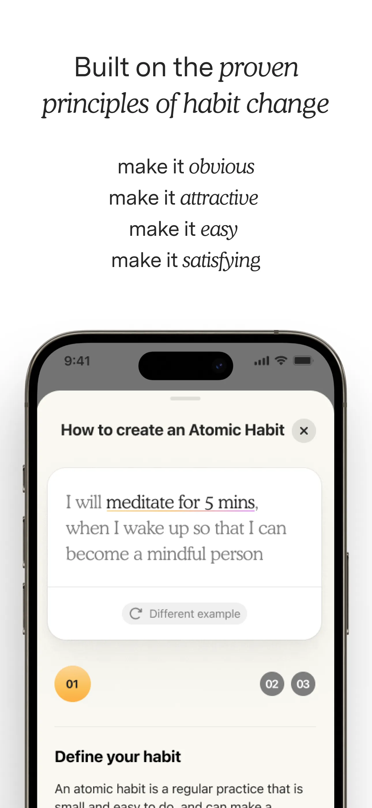 Atoms - from Atomic Habits iphone screenshot 2