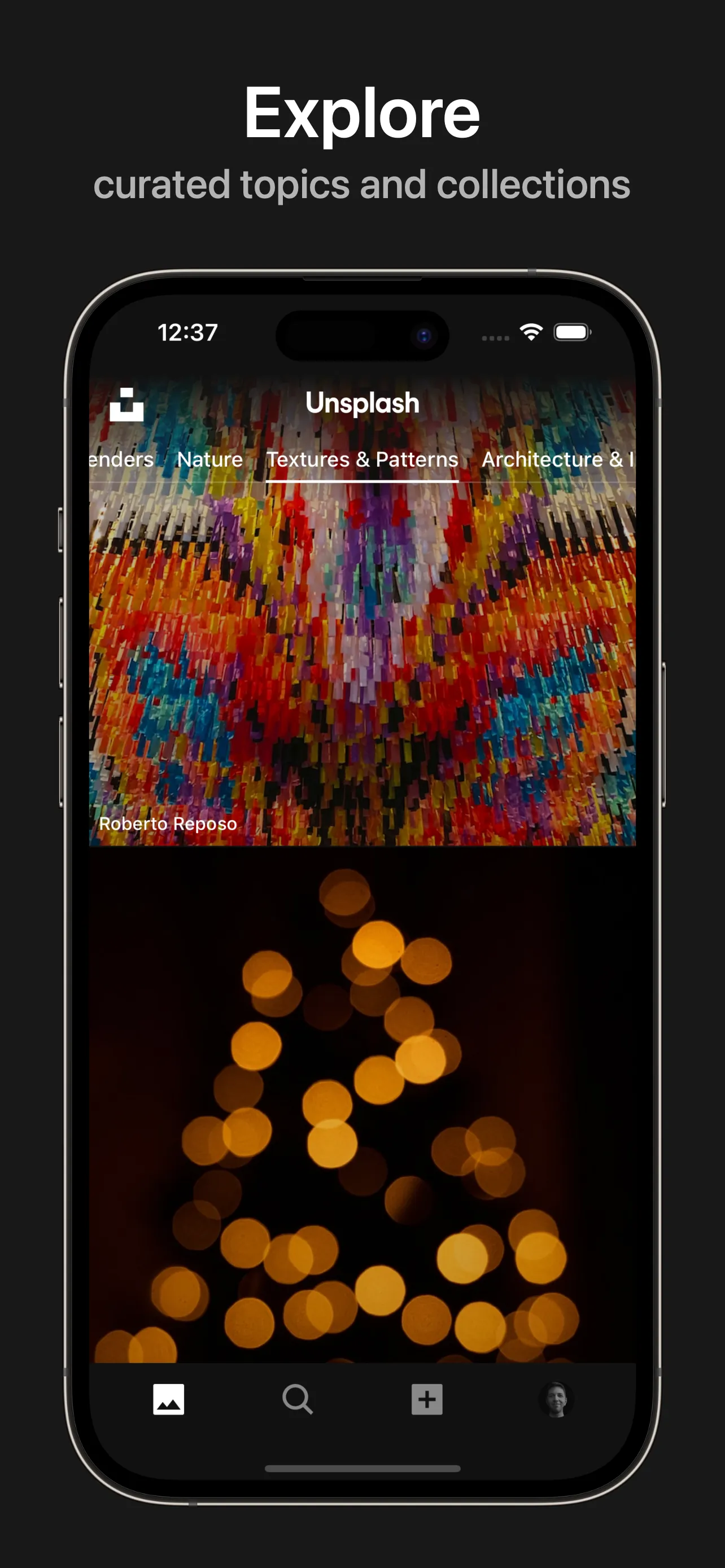 Unsplash iphone screenshot 2