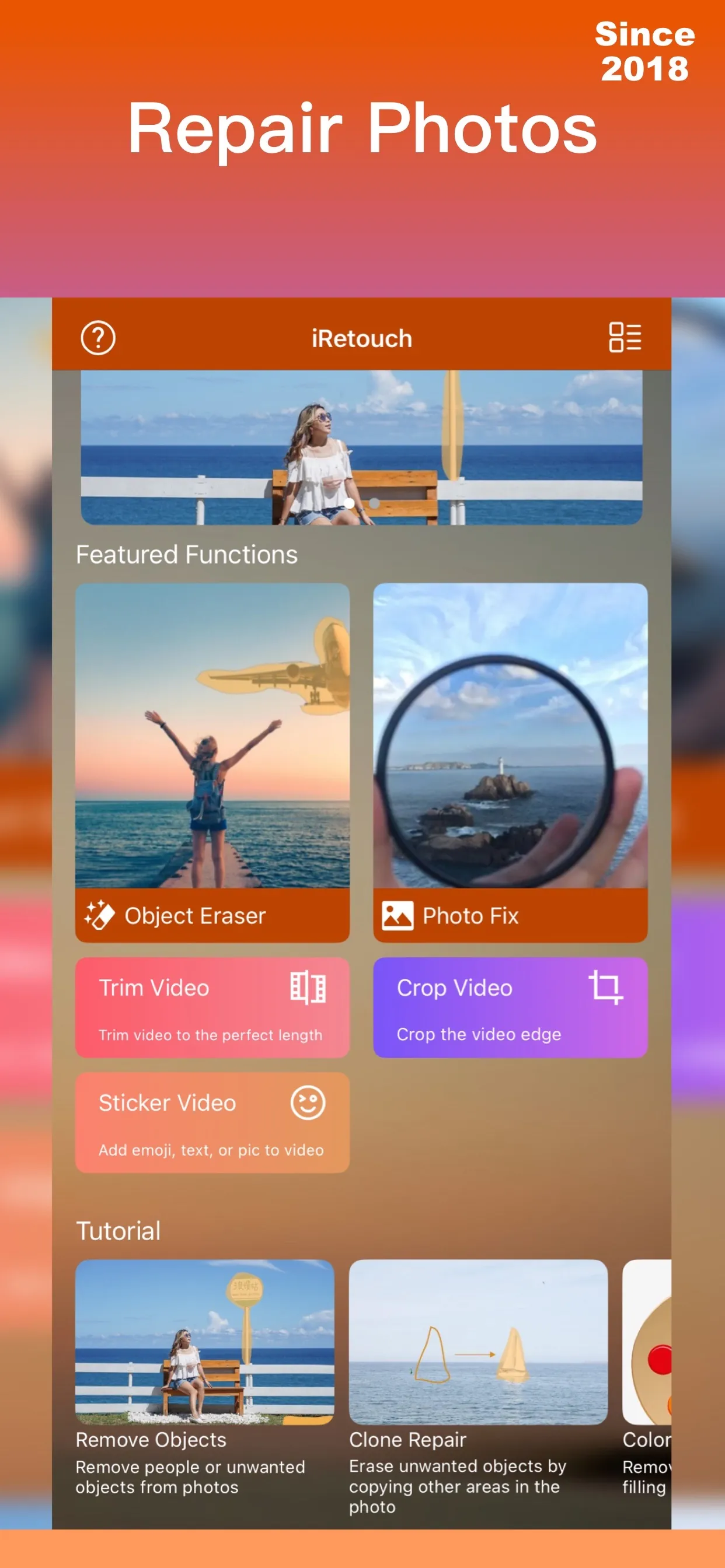 iRetouch - Photo Video Eraser iphone screenshot 1