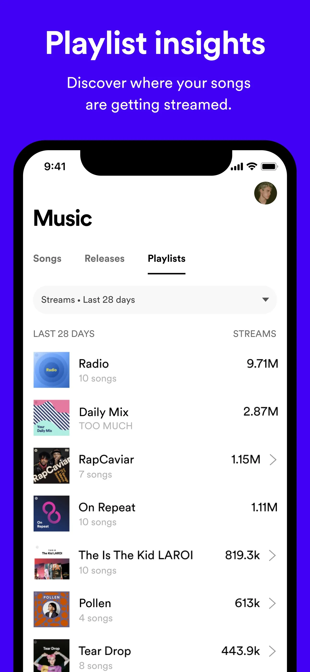 Spotify for Artists iphone screenshot 9
