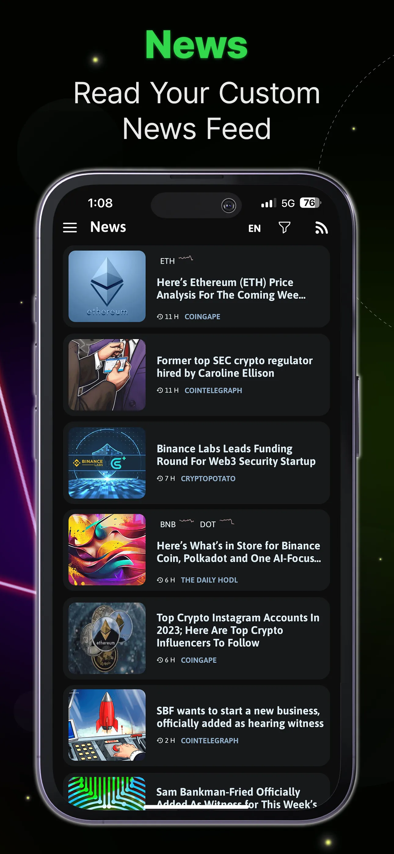 The Crypto App: News & Alerts iphone screenshot 3