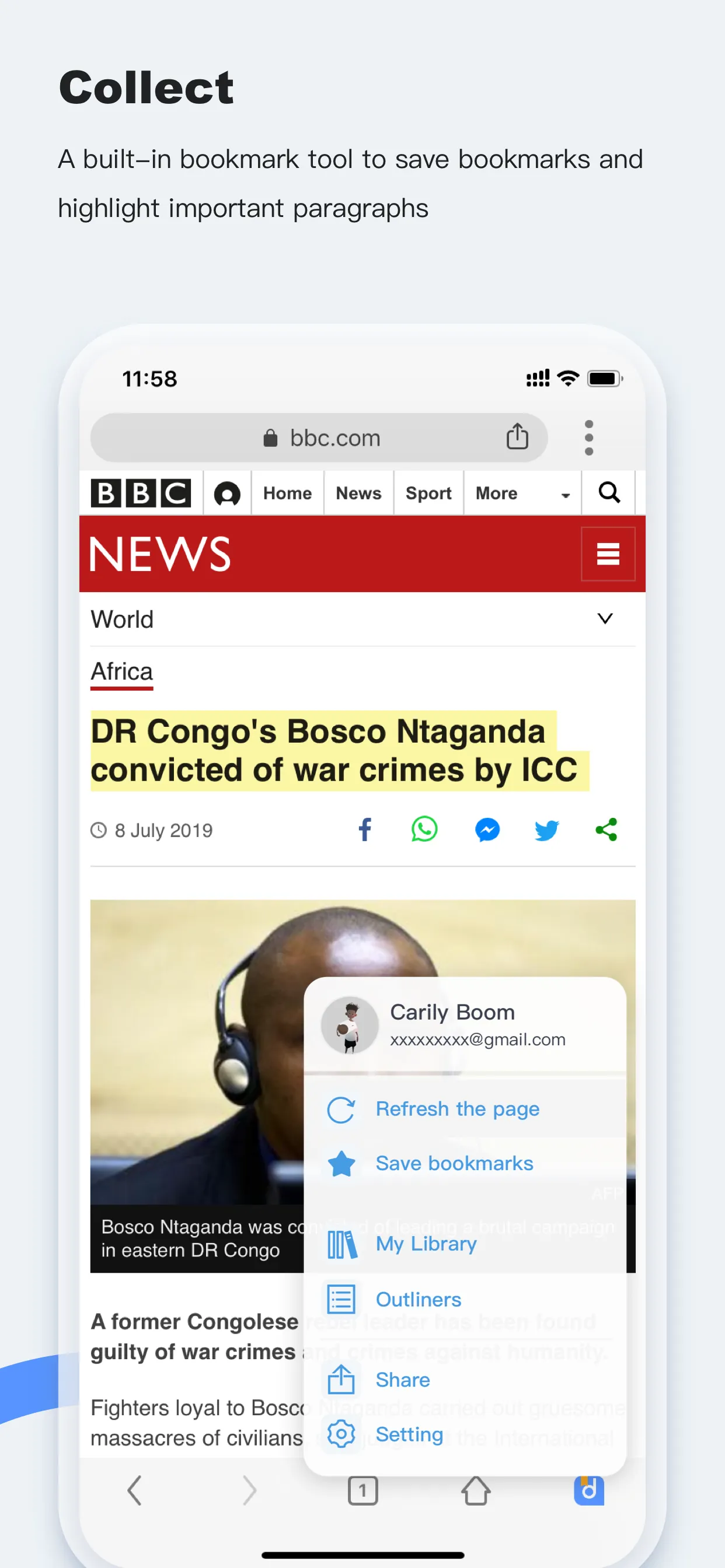 Diigo Browser iphone screenshot 3