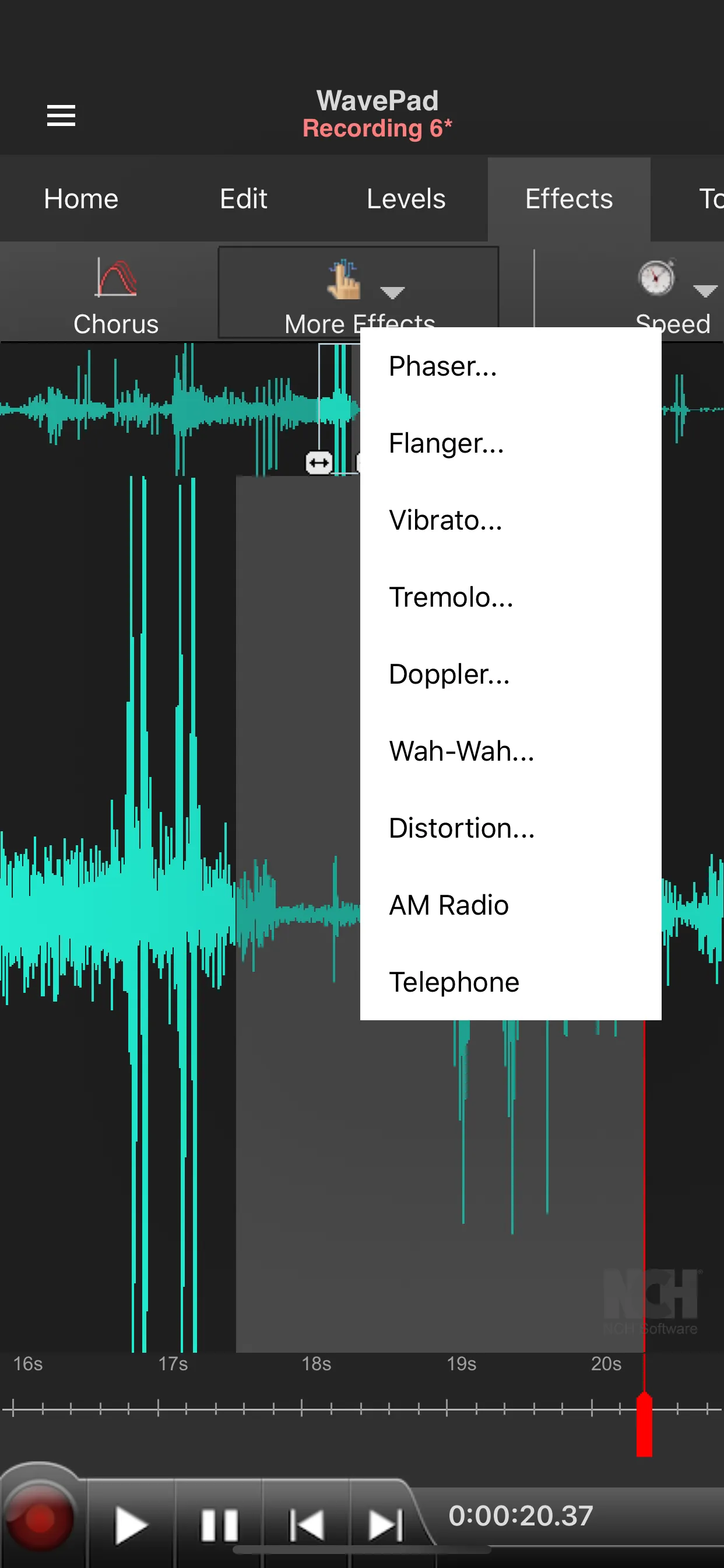 WavePad Music and Audio Editor iphone screenshot 5