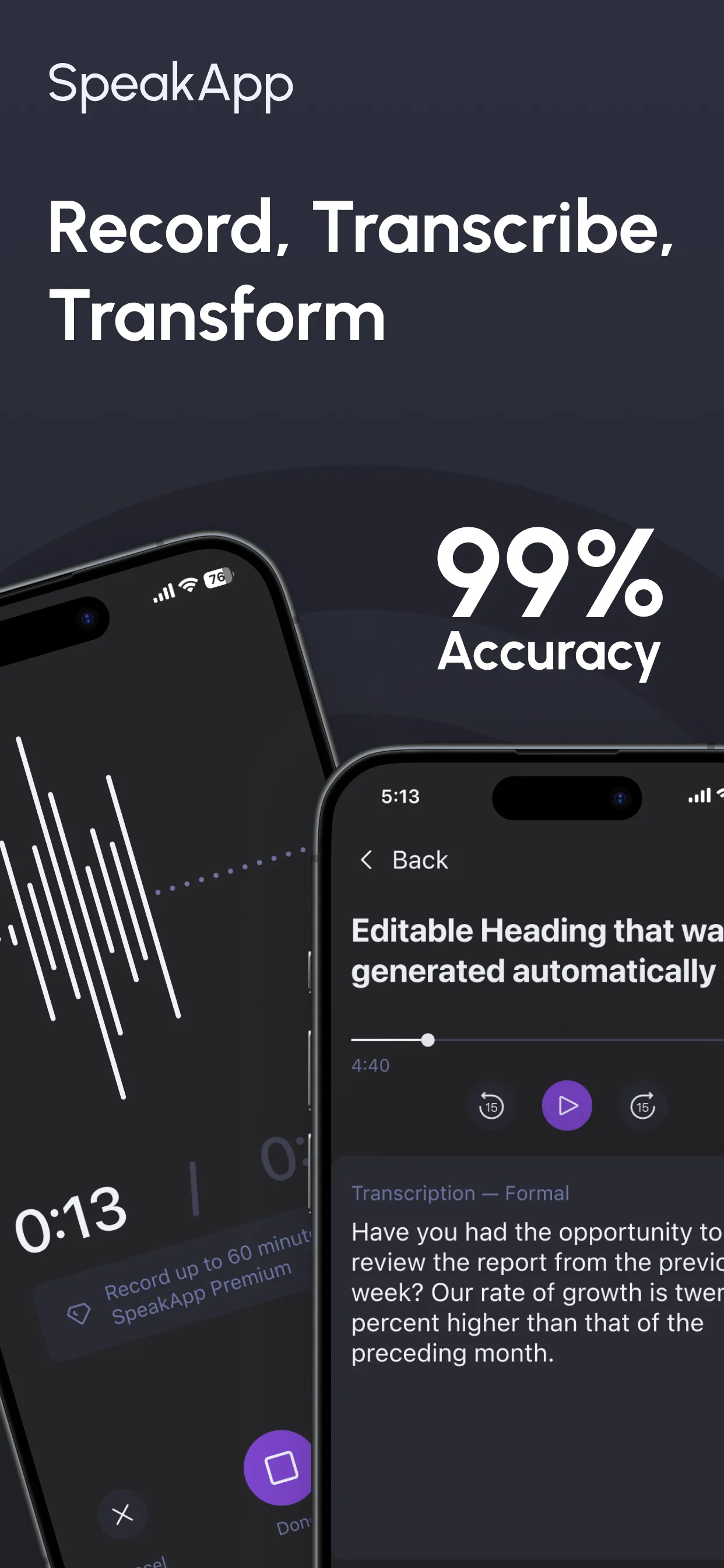 SpeakApp AI: Voice Notes iphone screenshot 7