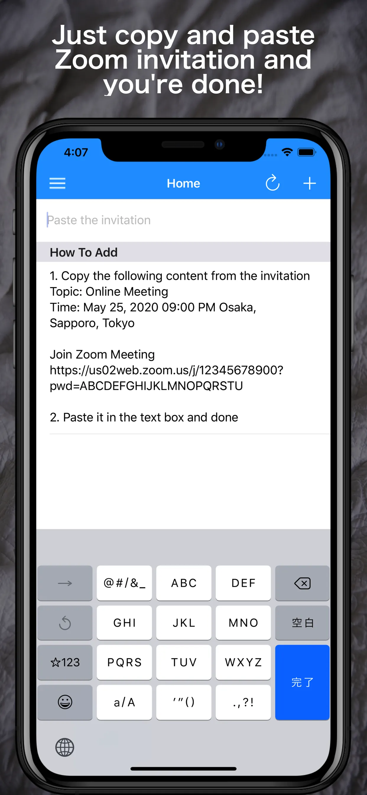 Online Meetings Schedule iphone screenshot 3