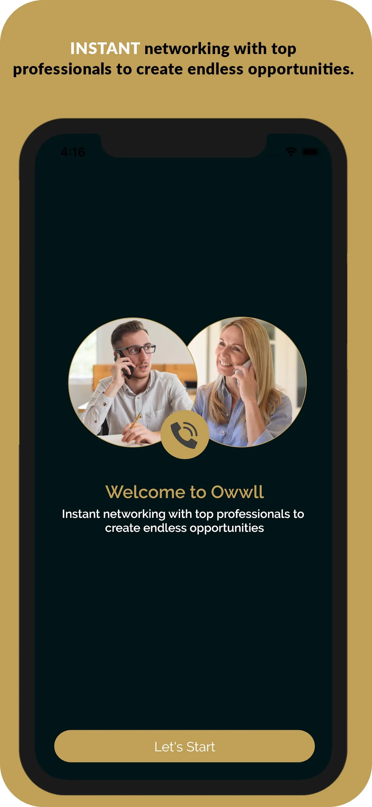 Owwll: Instant 1:1 Networking iphone screenshot 1