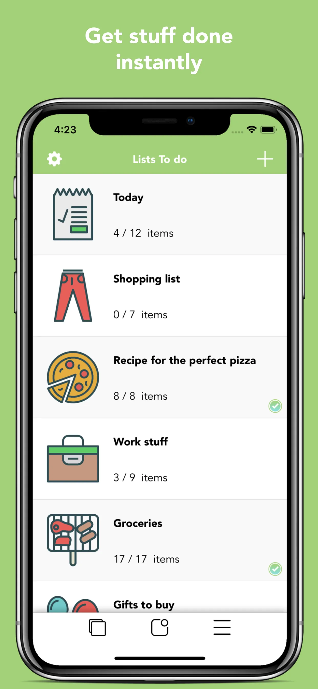 Lists To do iphone screenshot 1