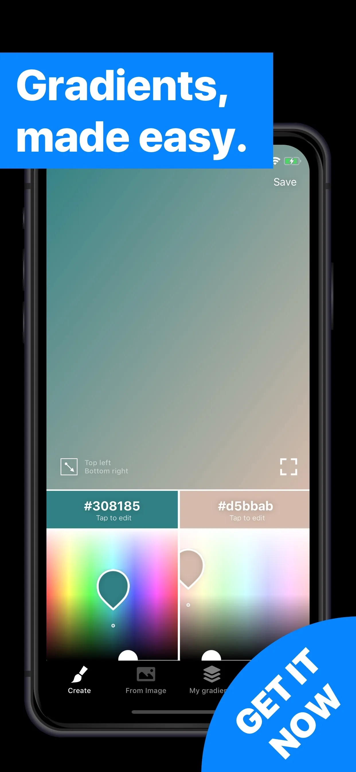 Gradients Maker Design Tool HD iphone screenshot 1