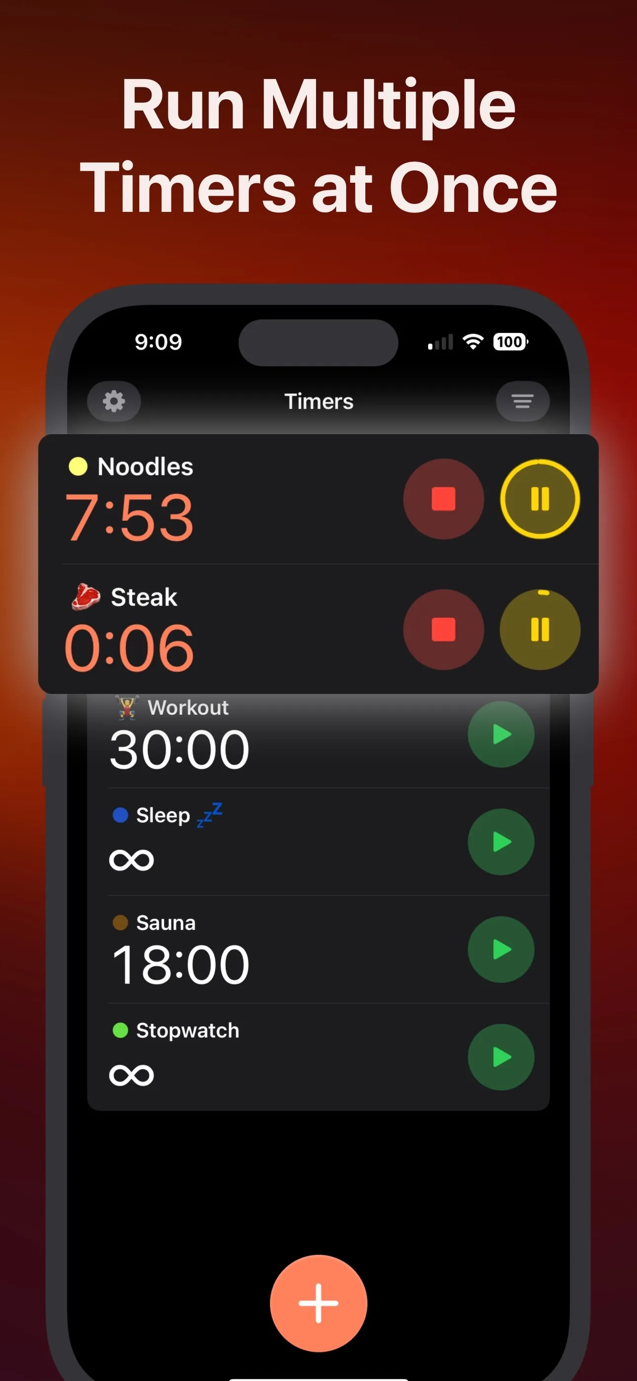 Multiple Timers + Widgets: Rad iphone screenshot 1