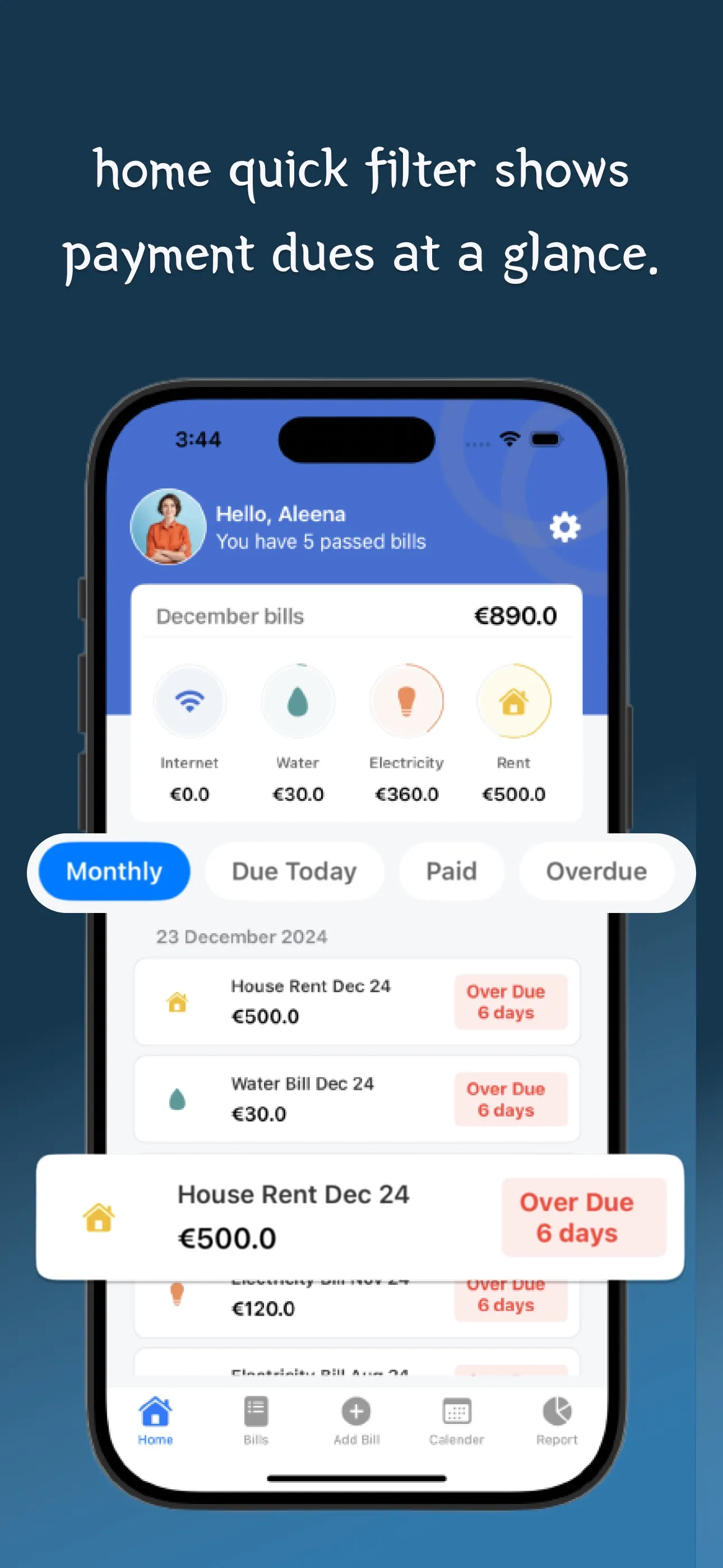 Bill Reminder - RemindPay iphone screenshot 2