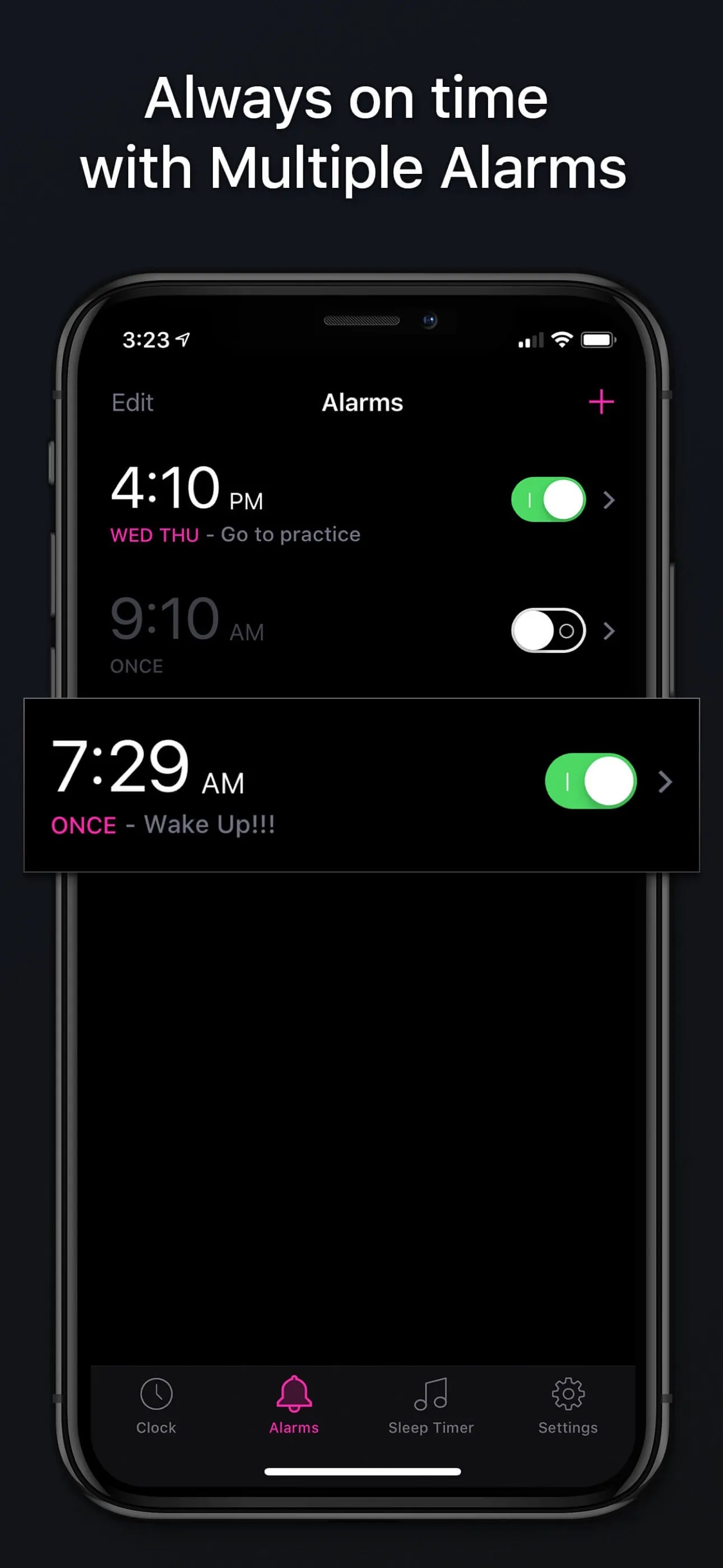 Alarm Clock - Wake up Music iphone screenshot 2