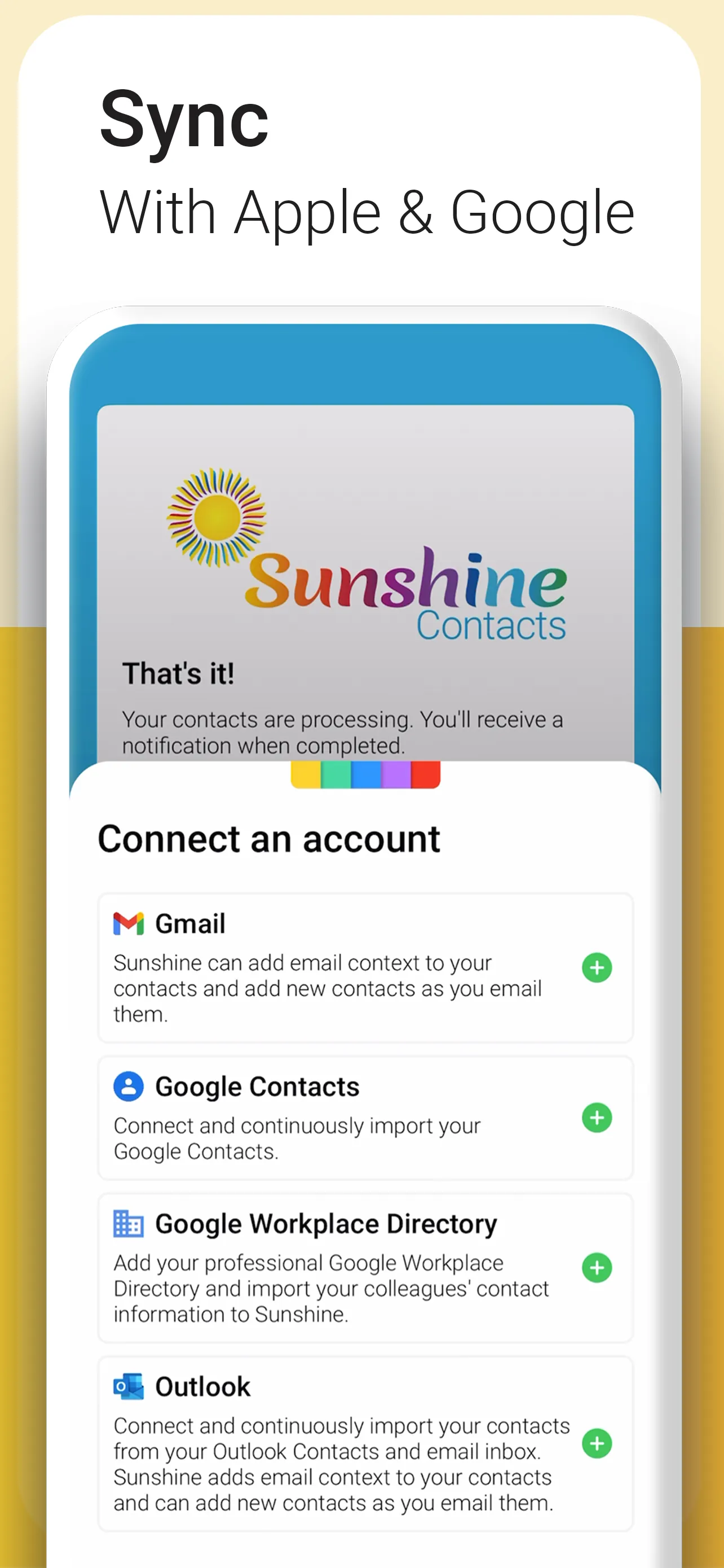 Sunshine Contacts iphone screenshot 7