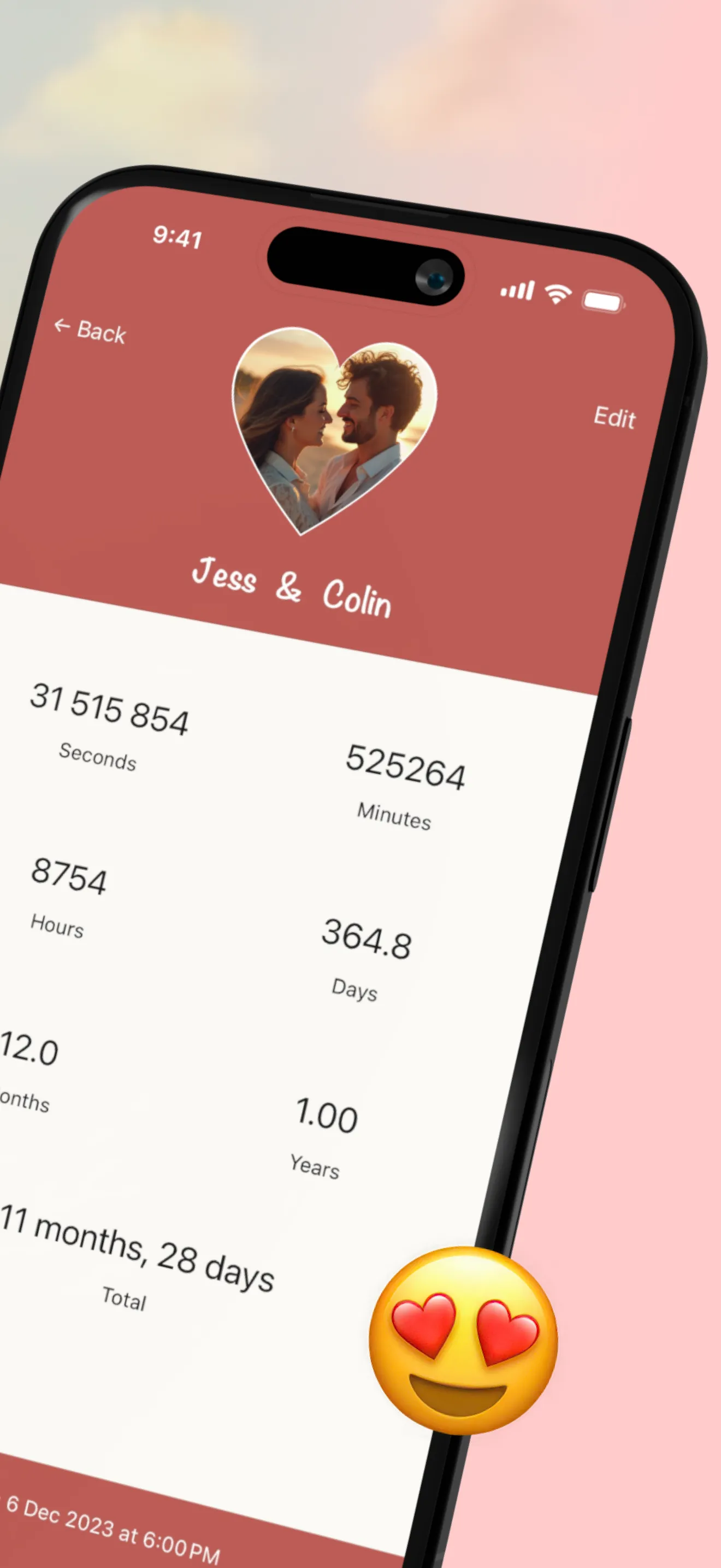 Love Counter - Dating Tracker iphone screenshot 2