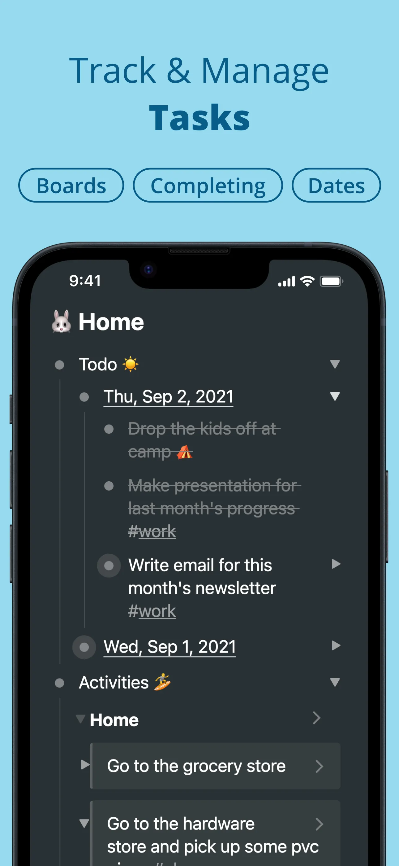 WorkFlowy: Note, List, Outline iphone screenshot 3