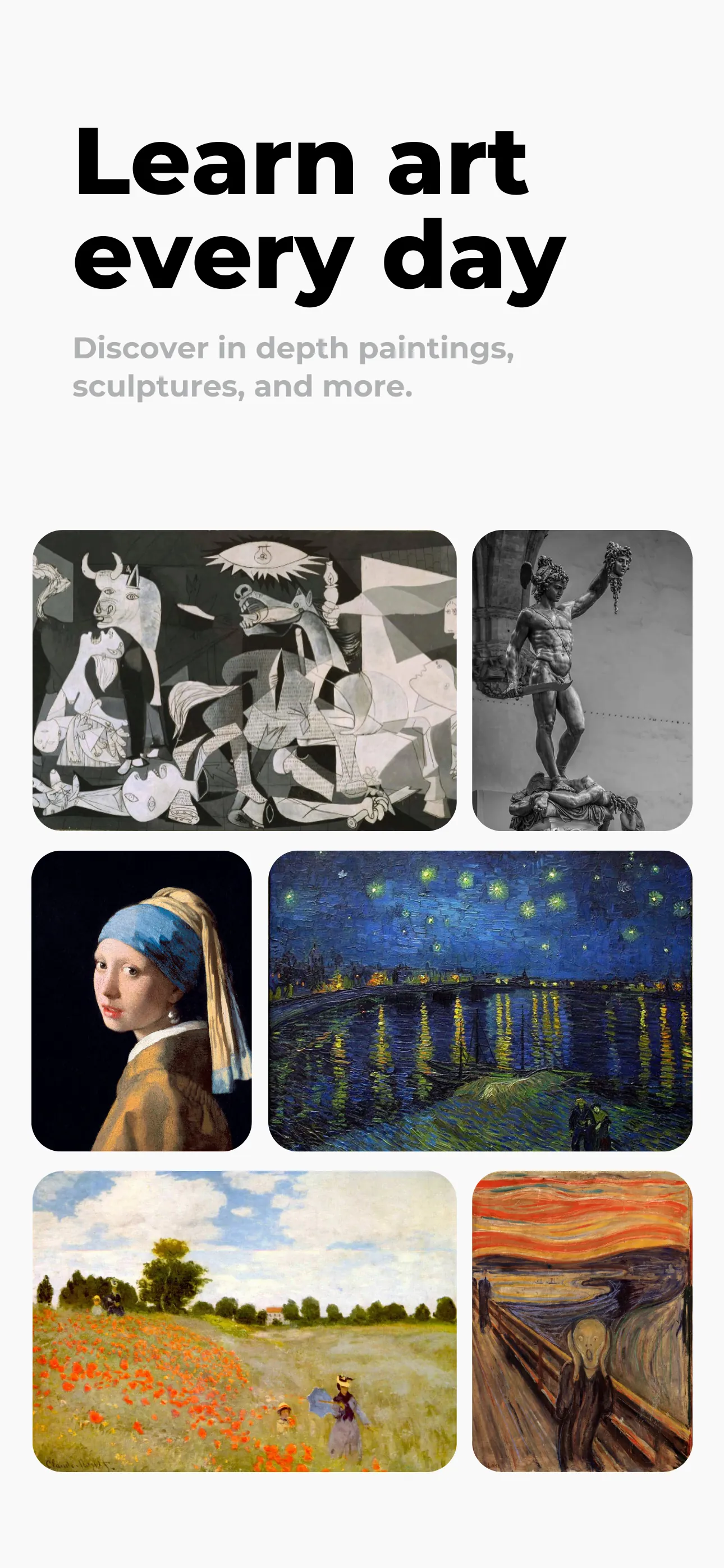 Daily art history and modern iphone screenshot 1